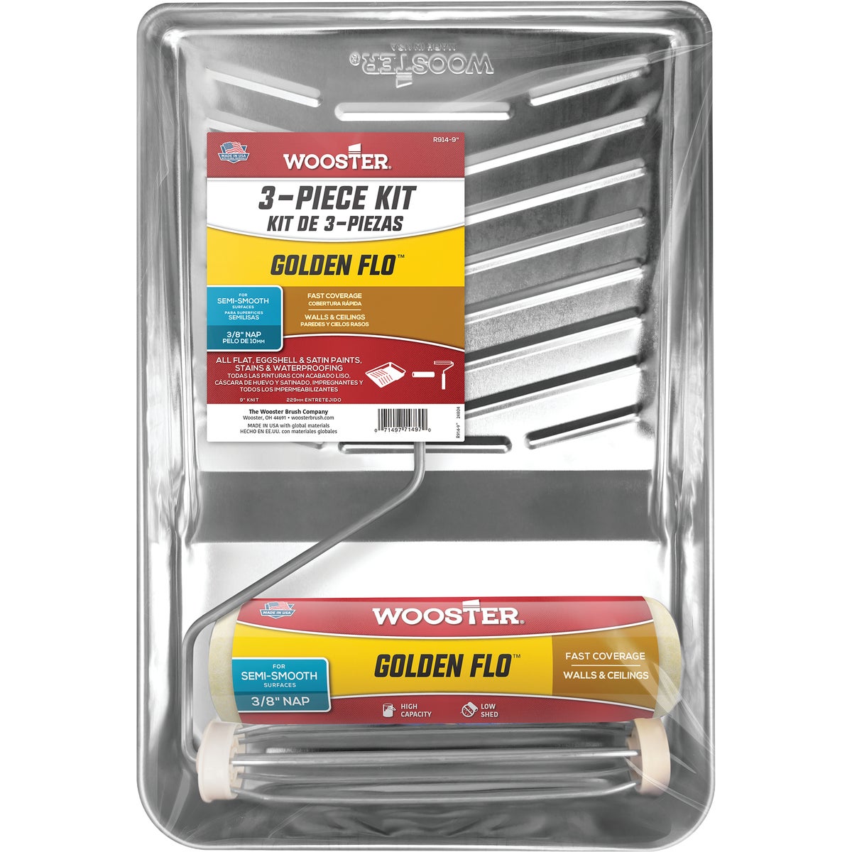 Wooster Golden Flo Roller & Tray Set (3-Piece)