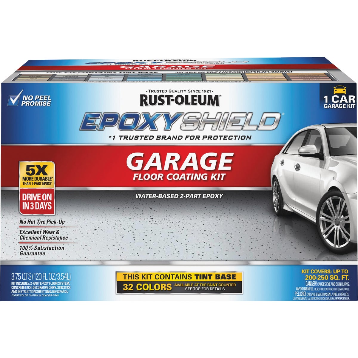 Rust-Oleum EPOXYSHIELD Gloss Garage Floor Coating Kit, Tint Base, 120 Oz. Image 1