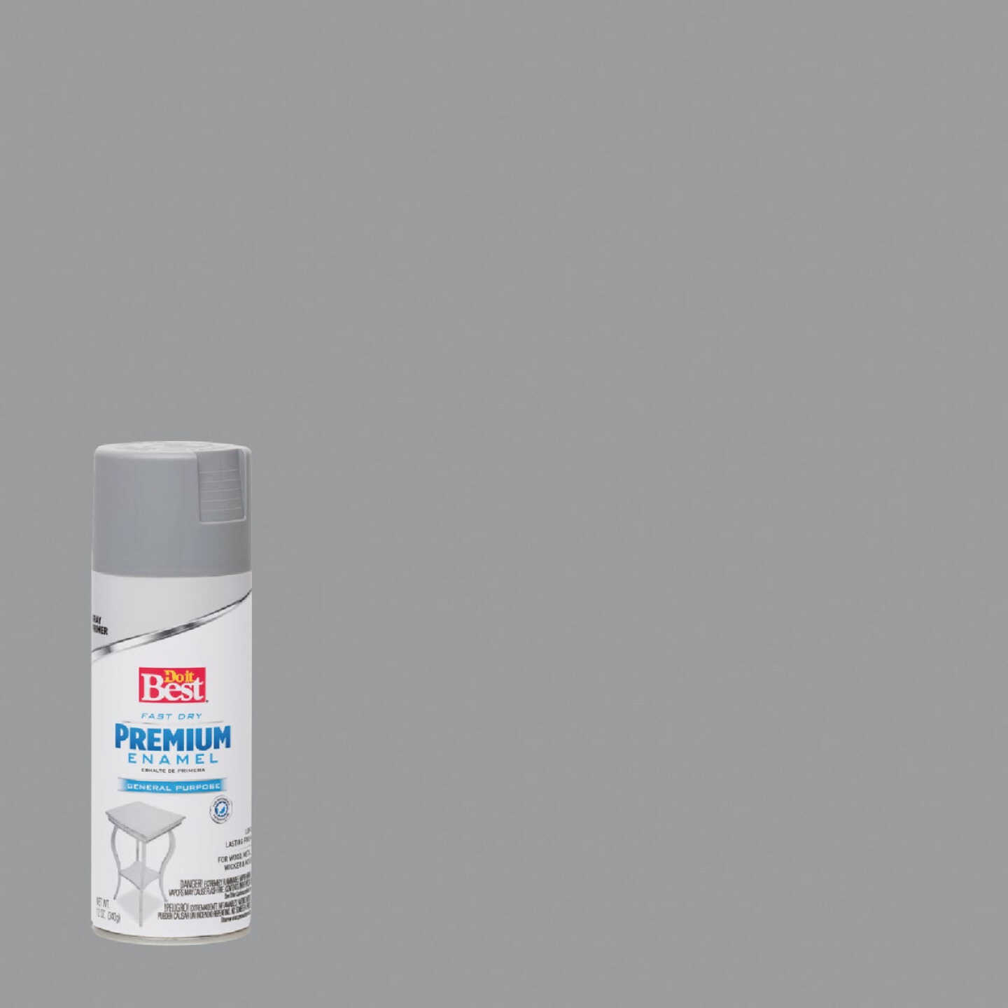 Do it Best Premium Enamel Gray 12 Oz. All-Purpose Spray Paint Primer Image 1
