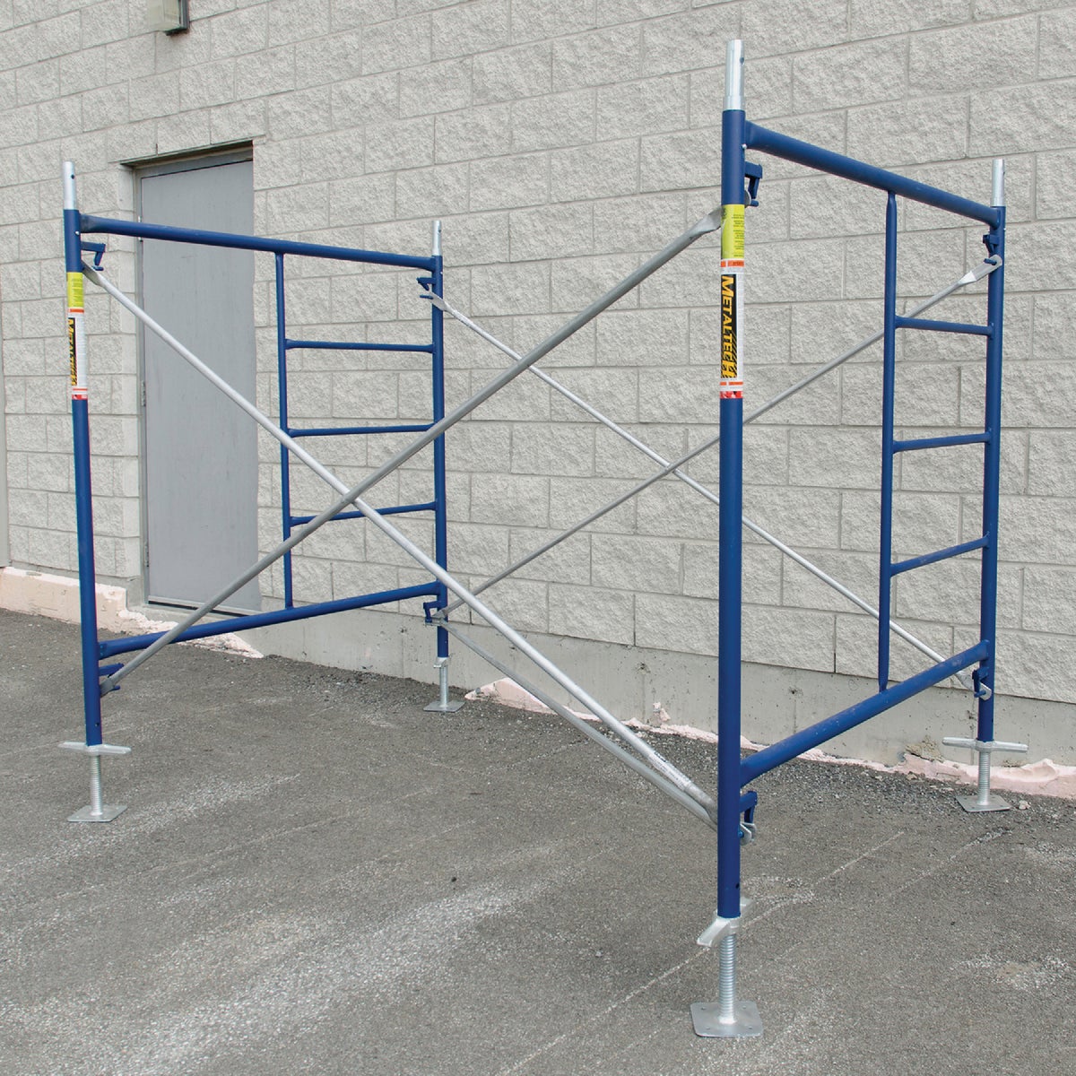 MetalTech 7 Ft. x 4 Ft. Galvanized Steel Squaring Cross Brace for Scaffolding Frames Image 2