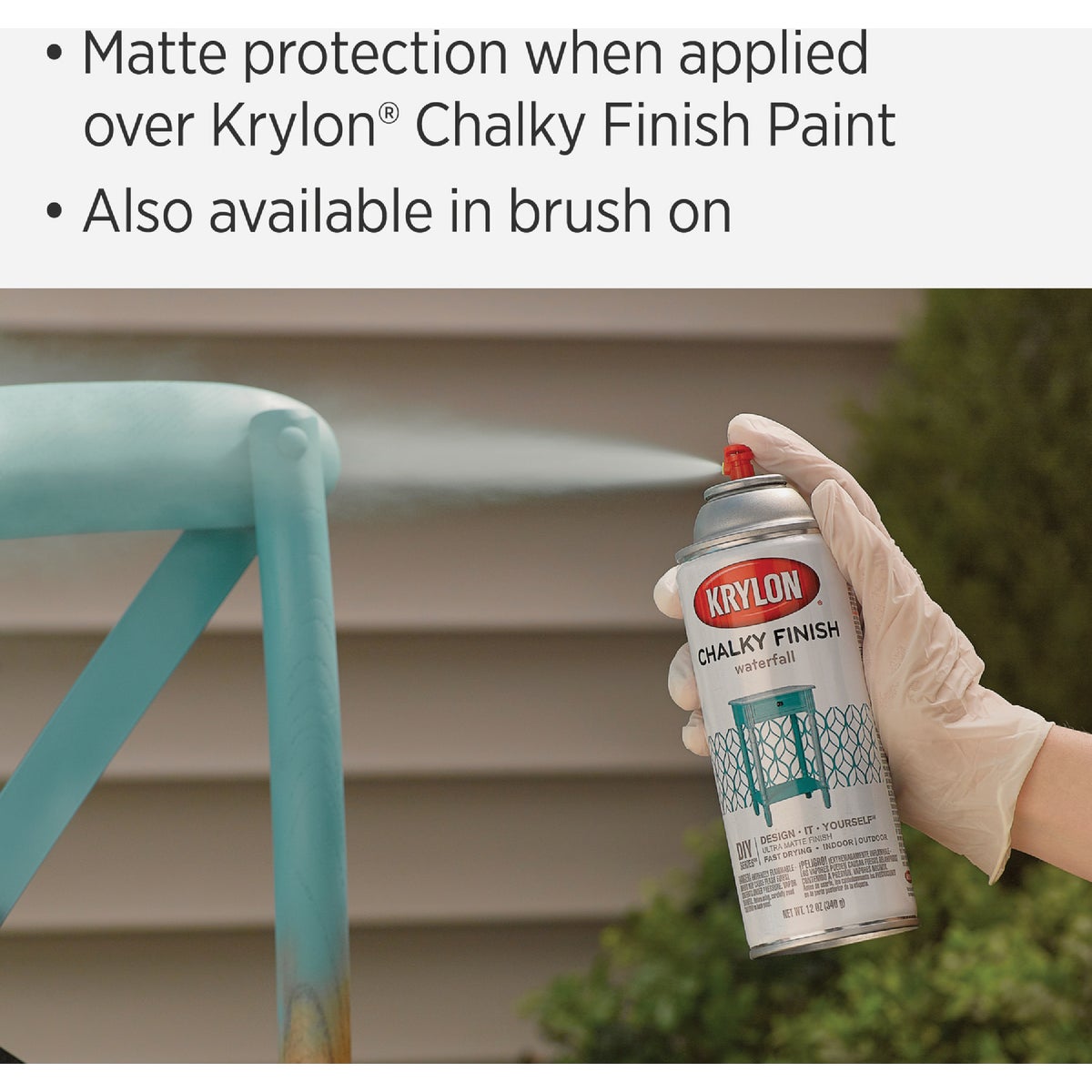 Krylon CHALKY FINISH 11 Oz. Chalk Spray Paint Sealer, Clear Image 2