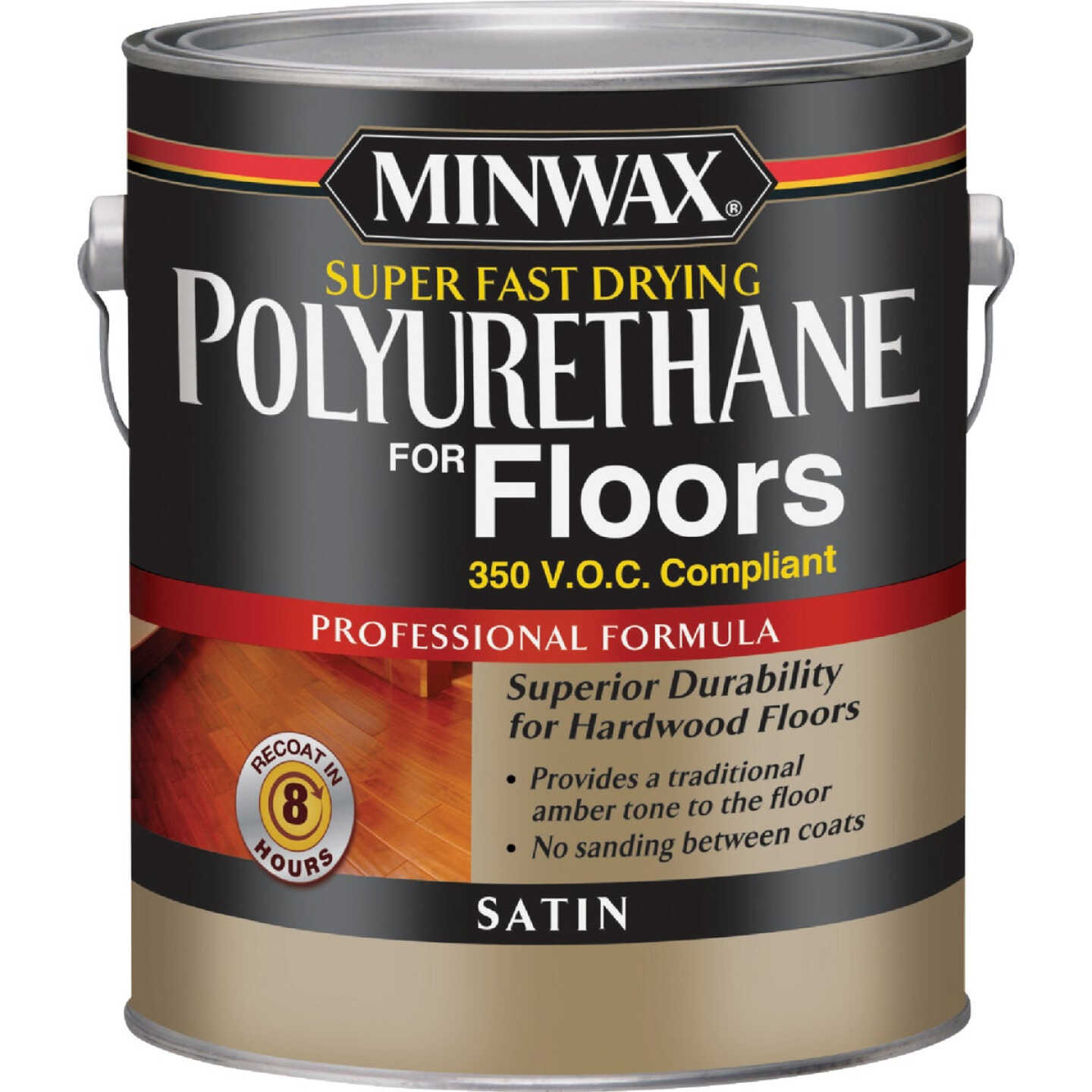 Minwax Clear Satin VOC Fast Drying Polyurethane For Floor, 1 Gal. Image 1