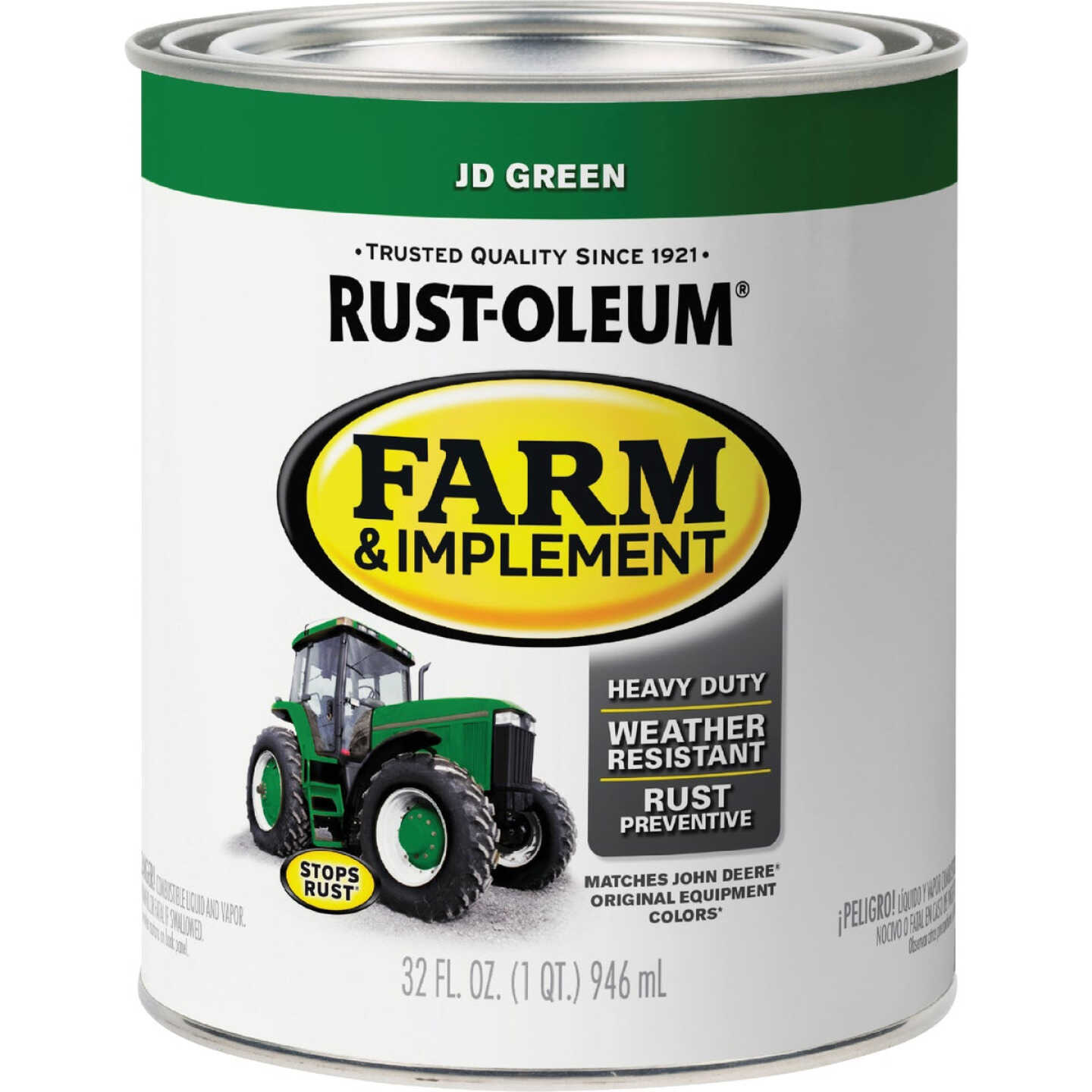 Rust-Oleum 1 Quart JD Green Gloss Farm & Implement Enamel Image 7