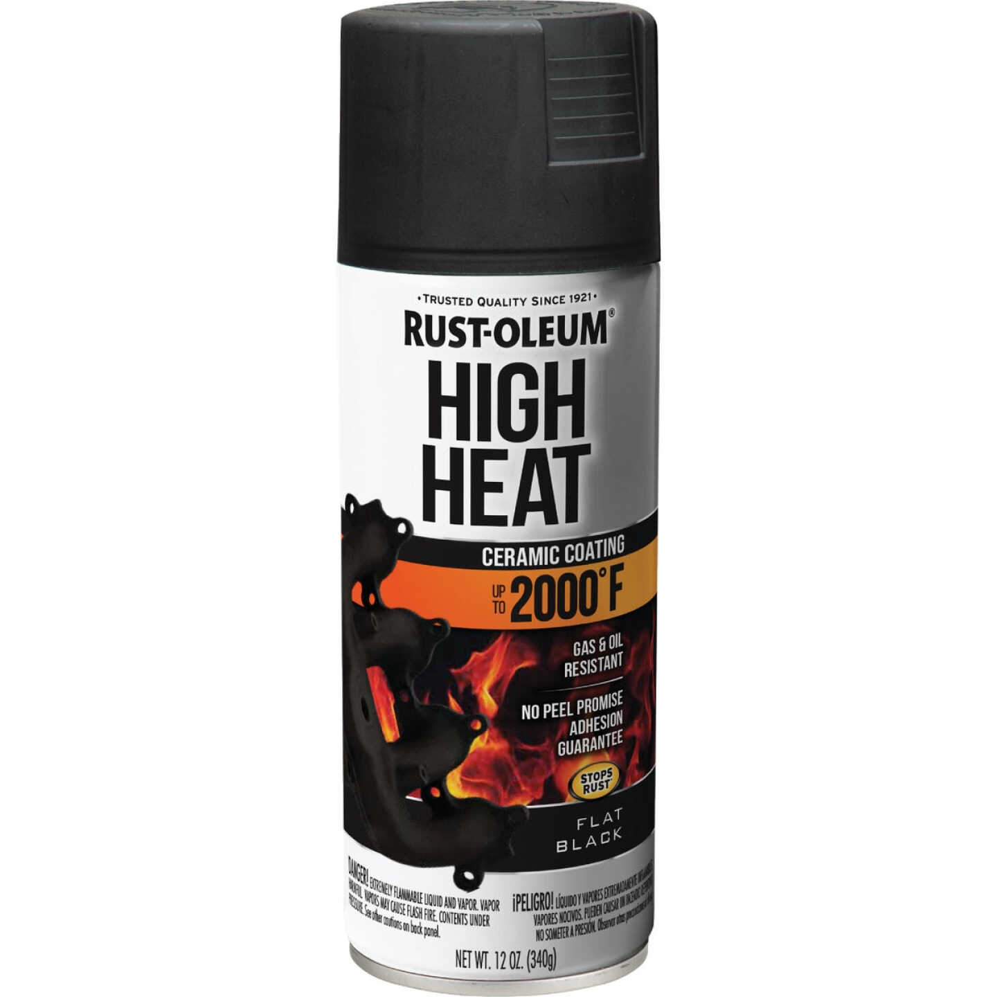 Rust-Oleum Stops Rust Flat Black 12 Oz. High Heat Spray Paint Image 7