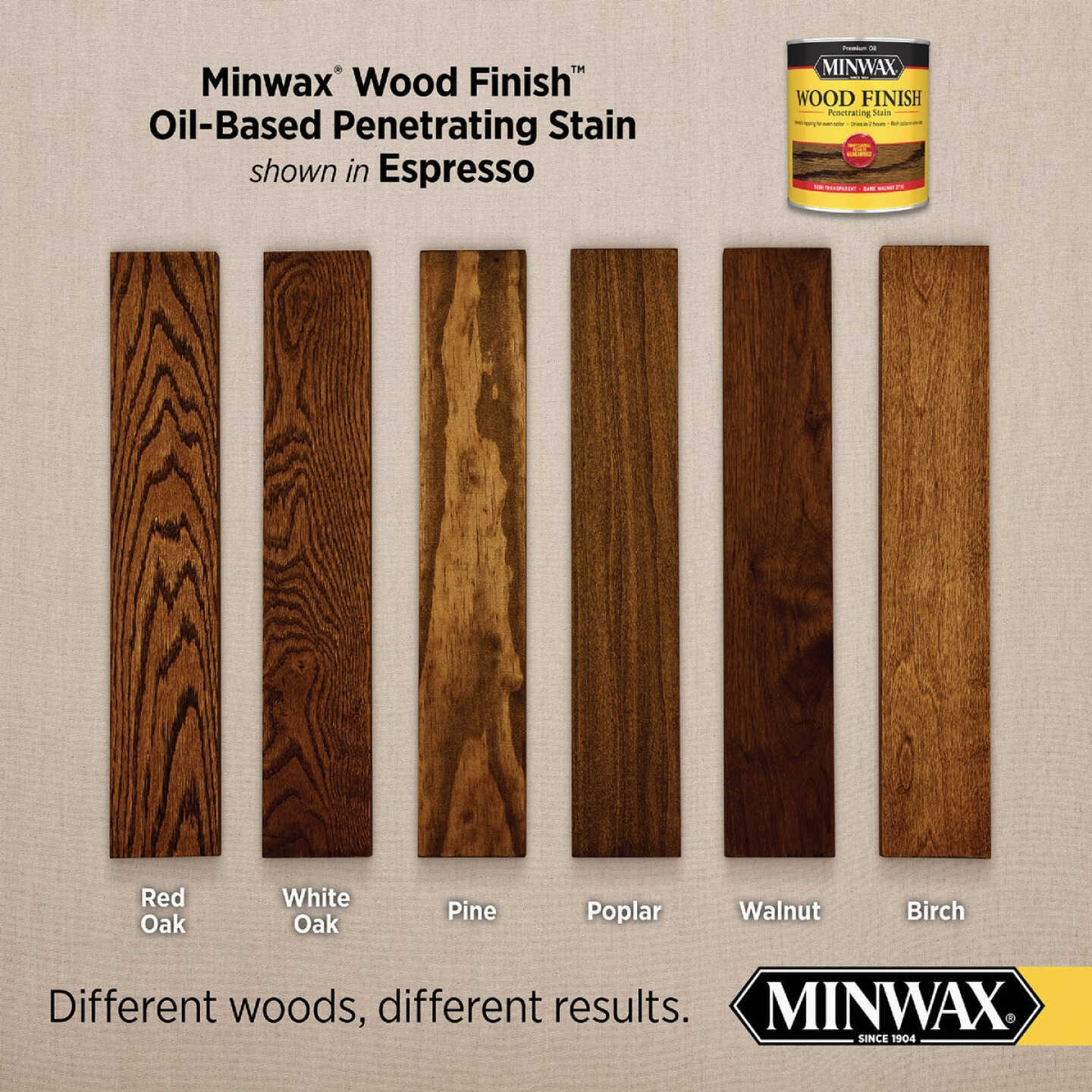 Minwax Wood Finish Penetrating Stain, Espresso, 1/2 Pt. Image 2