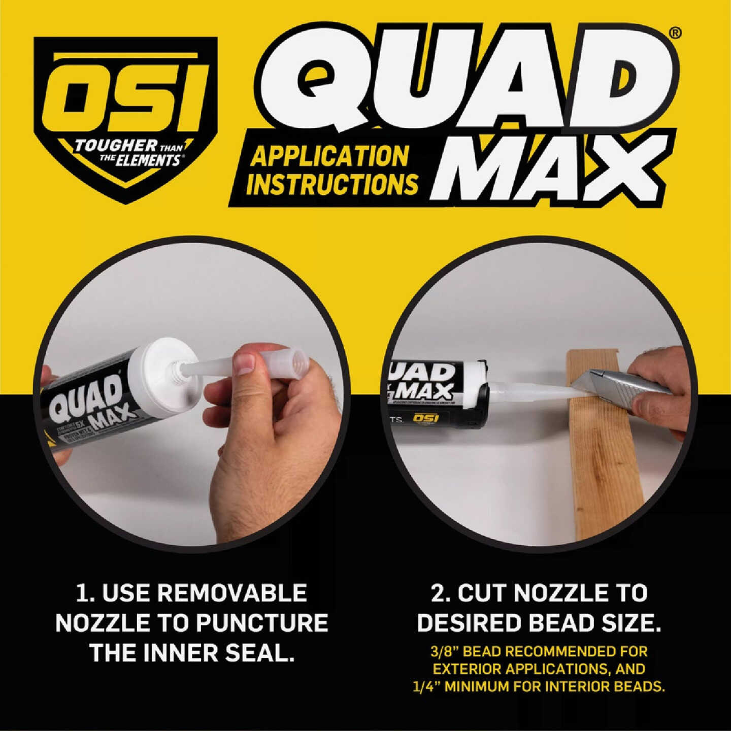 OSI QUAD MAX 9.5 Oz. Sealant, Clay Image 3