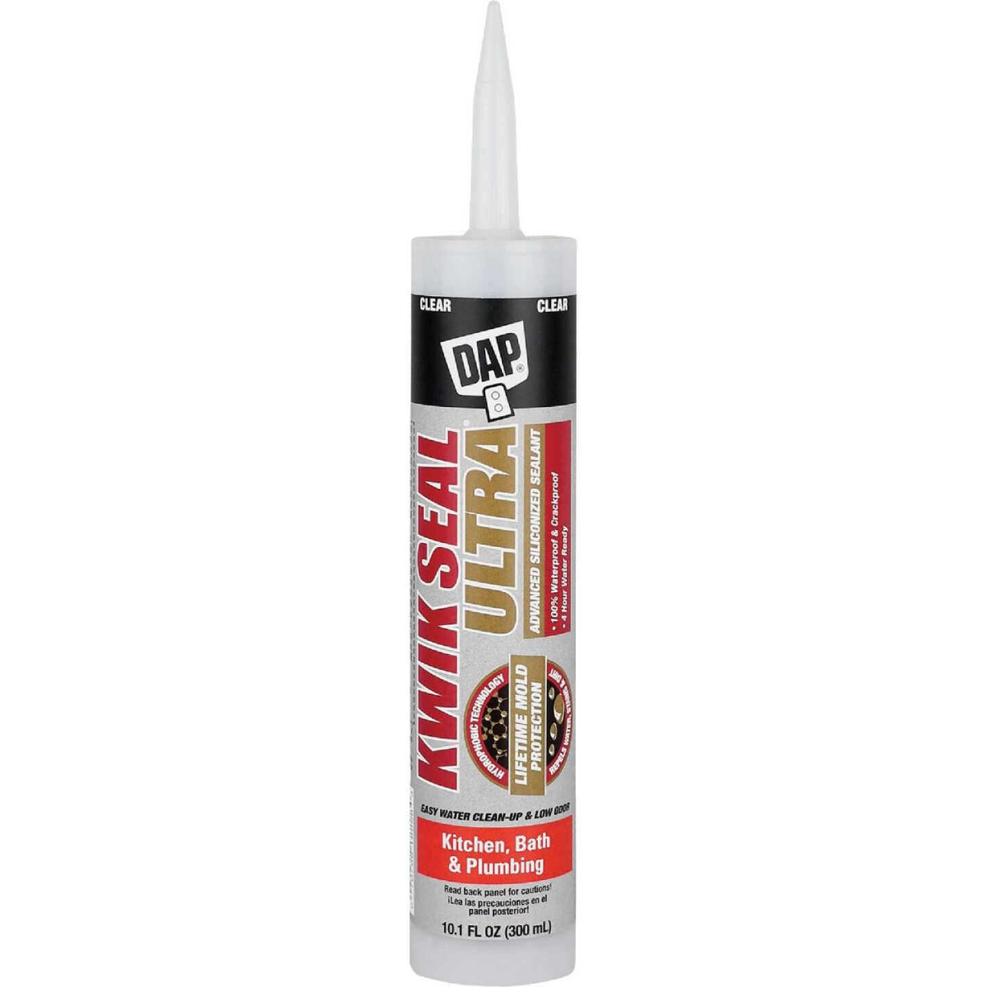 DAP KWIK SEAL ULTRA 10.1 Oz. Clear Kitchen & Bath Silicone Sealant Image 1