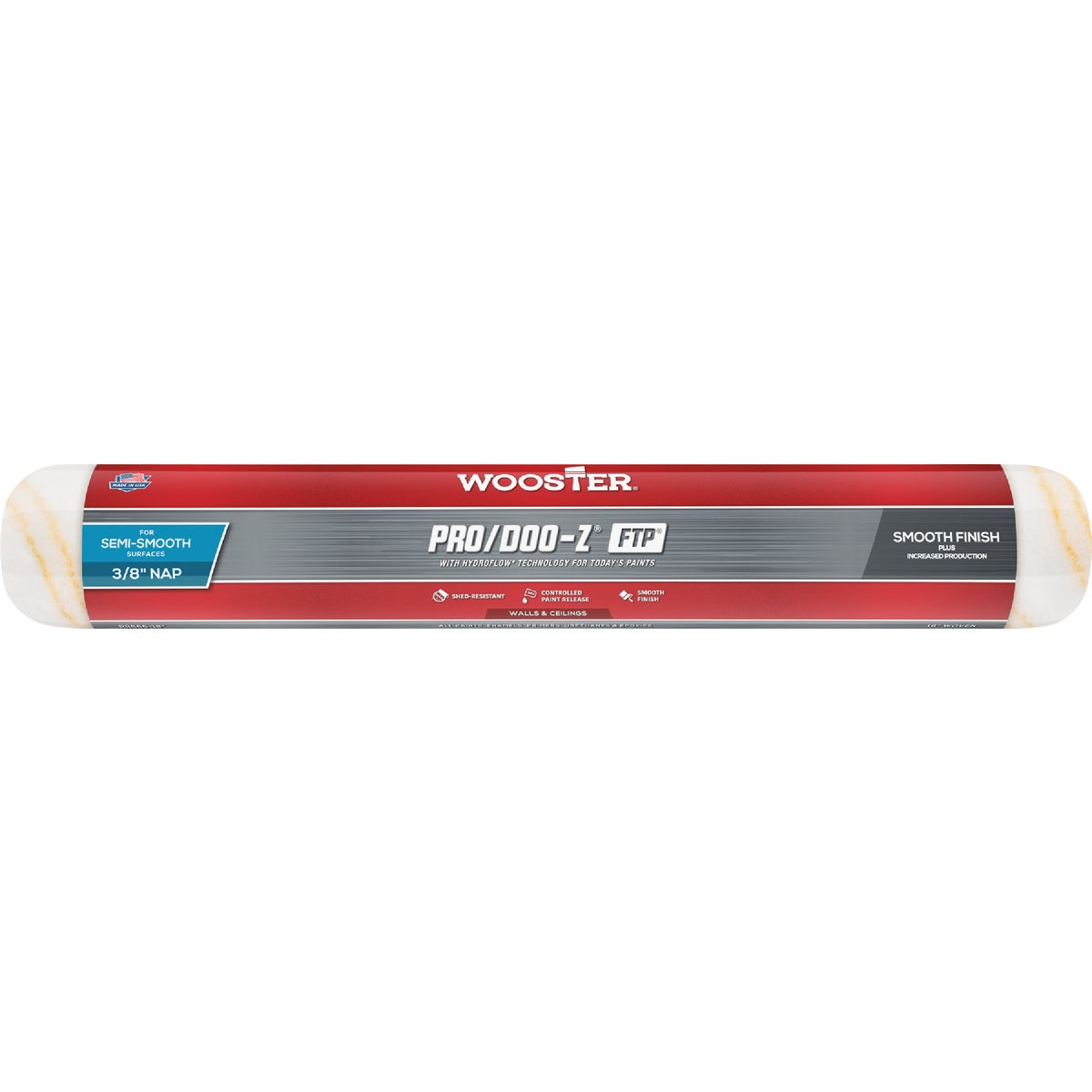 Wooster Pro/Doo-Z FTP 18 In. x 3/8 In. Woven Fabric Roller Cover Image 1