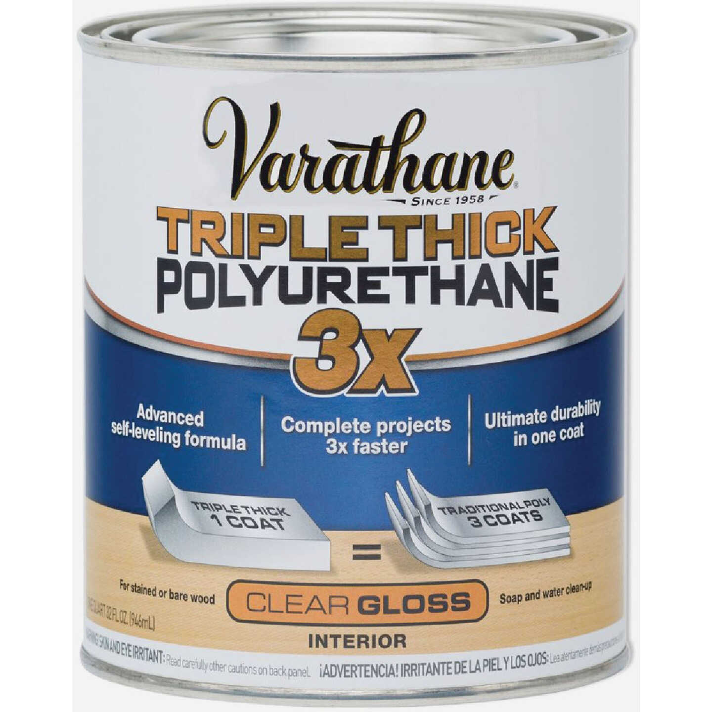Varathane Gloss Triple Thick Interior Polyurethane, 1 Qt. Image 1