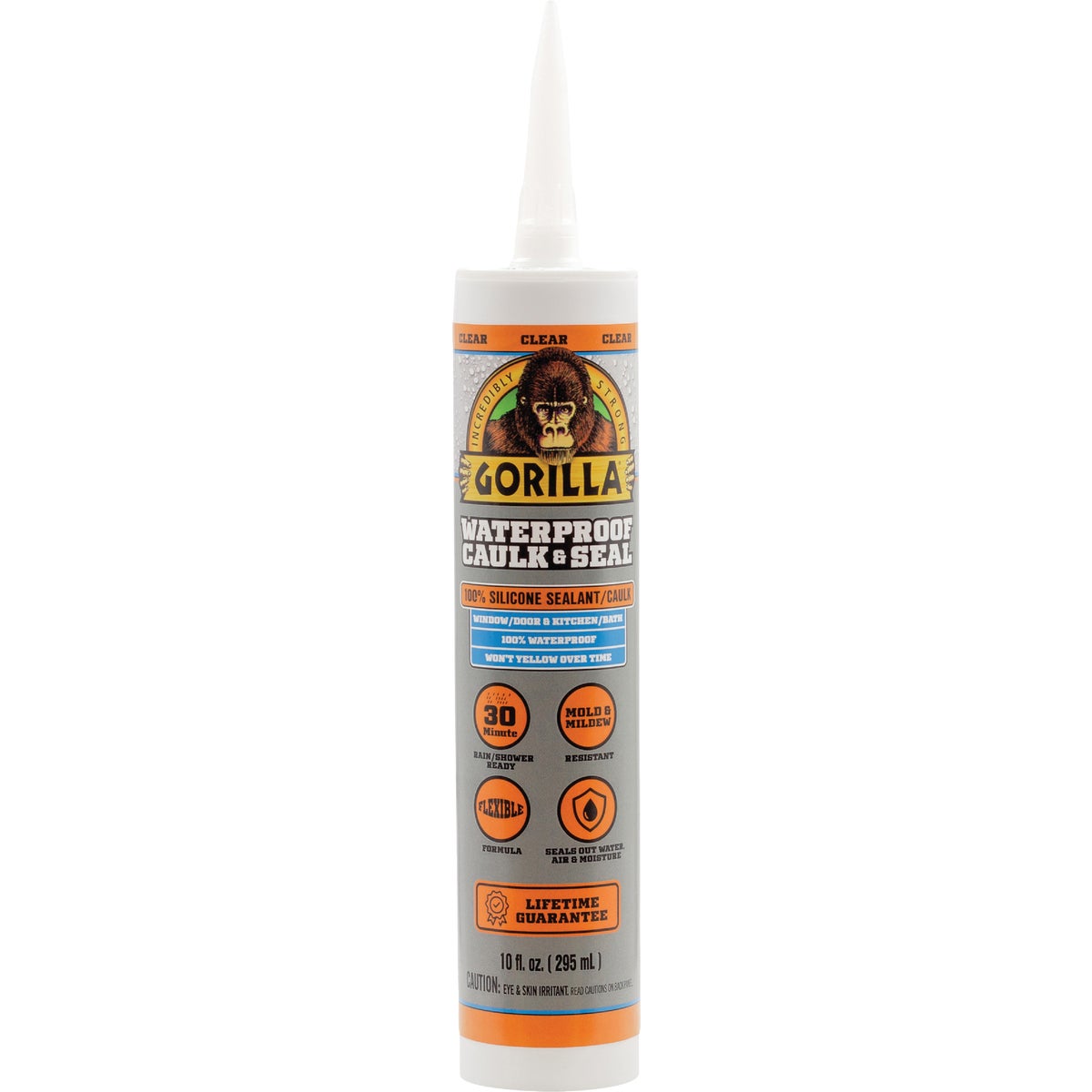 Gorilla 10 Oz. Clear Caulk & Seal