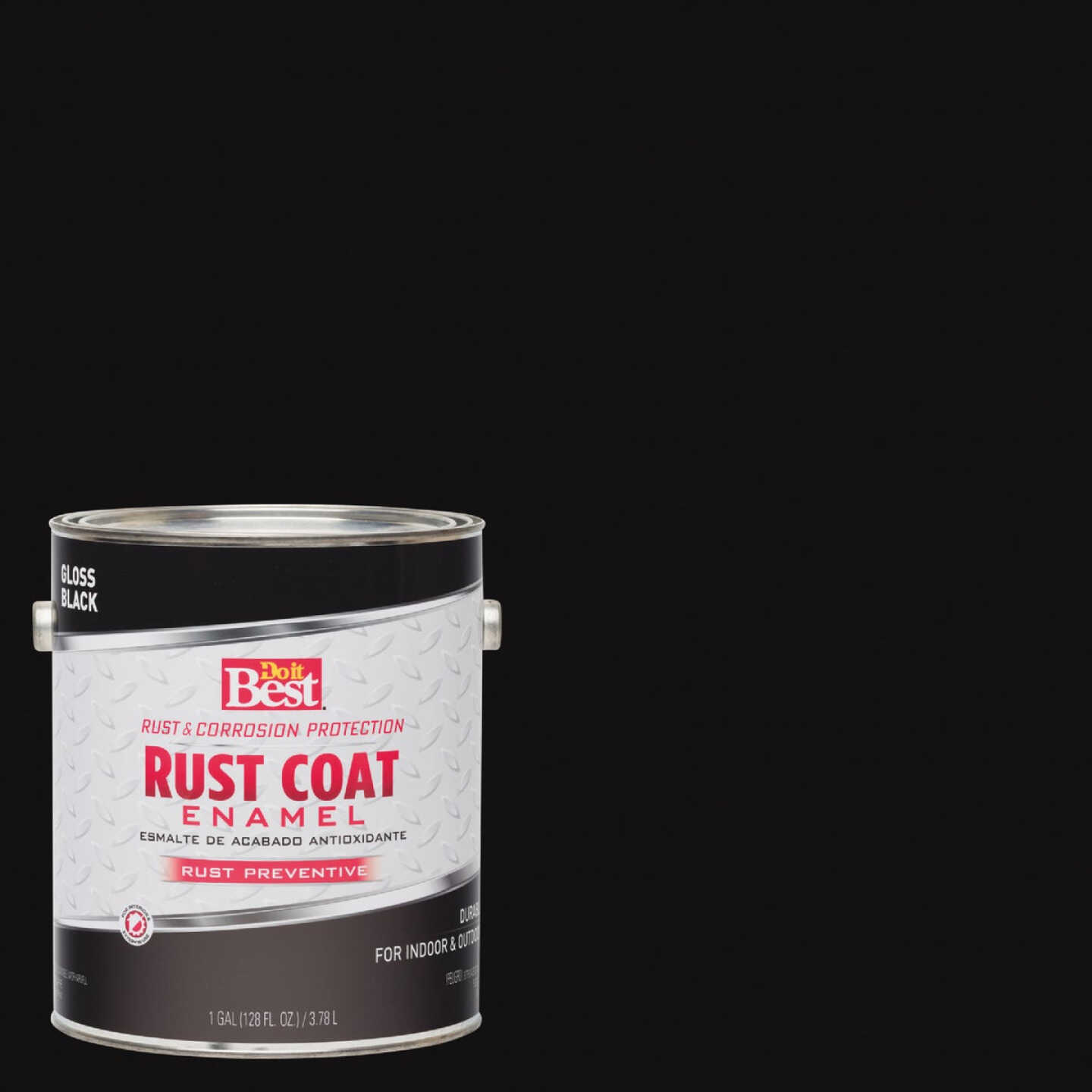 Do it Best Rust Coat Oil-Based Gloss Enamel, Black, 1 Gal. Image 1