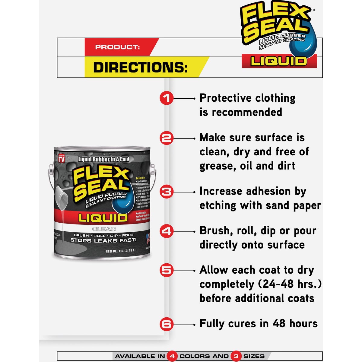 FLEX SEAL 1 Gal. Liquid Rubber Sealant, Clear Image 7