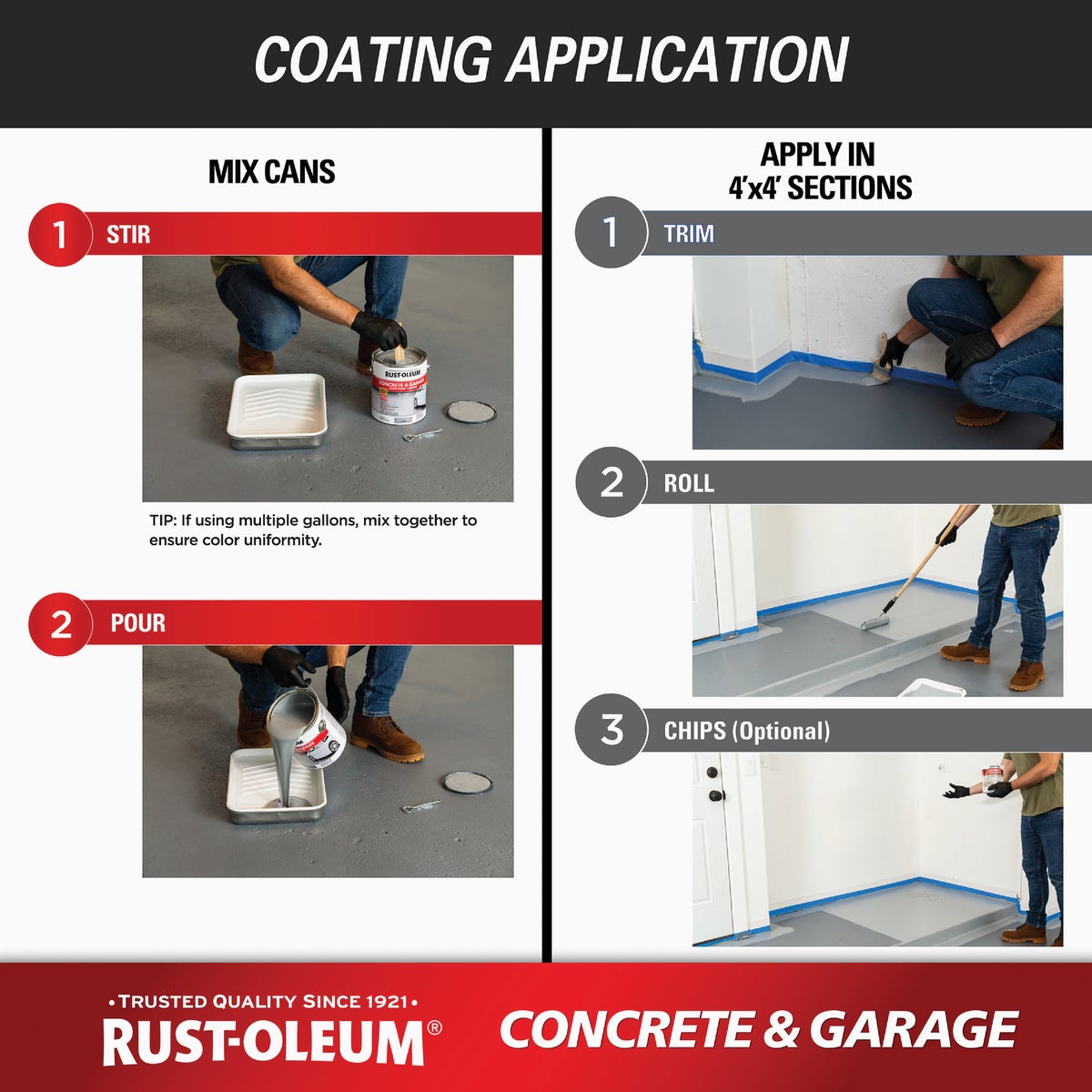 Rust-Oleum Concrete & Garage Floor Paint & Primer, 1 Gal., Tint Base Image 6