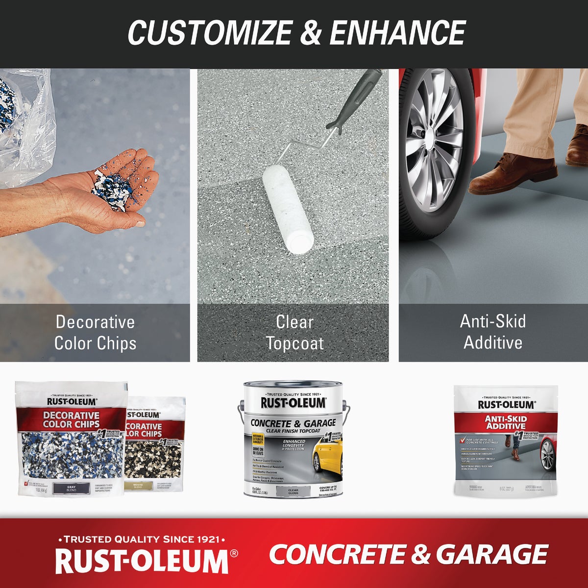 Rust-Oleum Concrete & Garage Floor Paint & Primer, 1 Gal., Deep Base Image 7