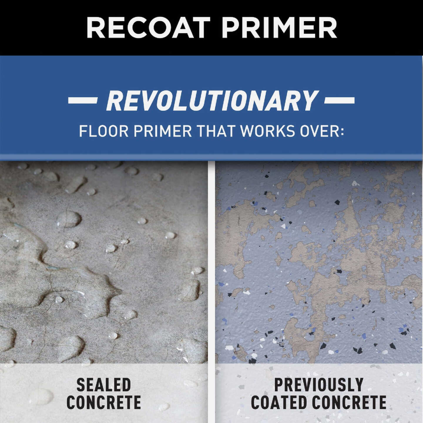 Rust-Oleum Garage & Concrete Recoat Floor Primer, Semi-Transparent Gray, Gal Image 2