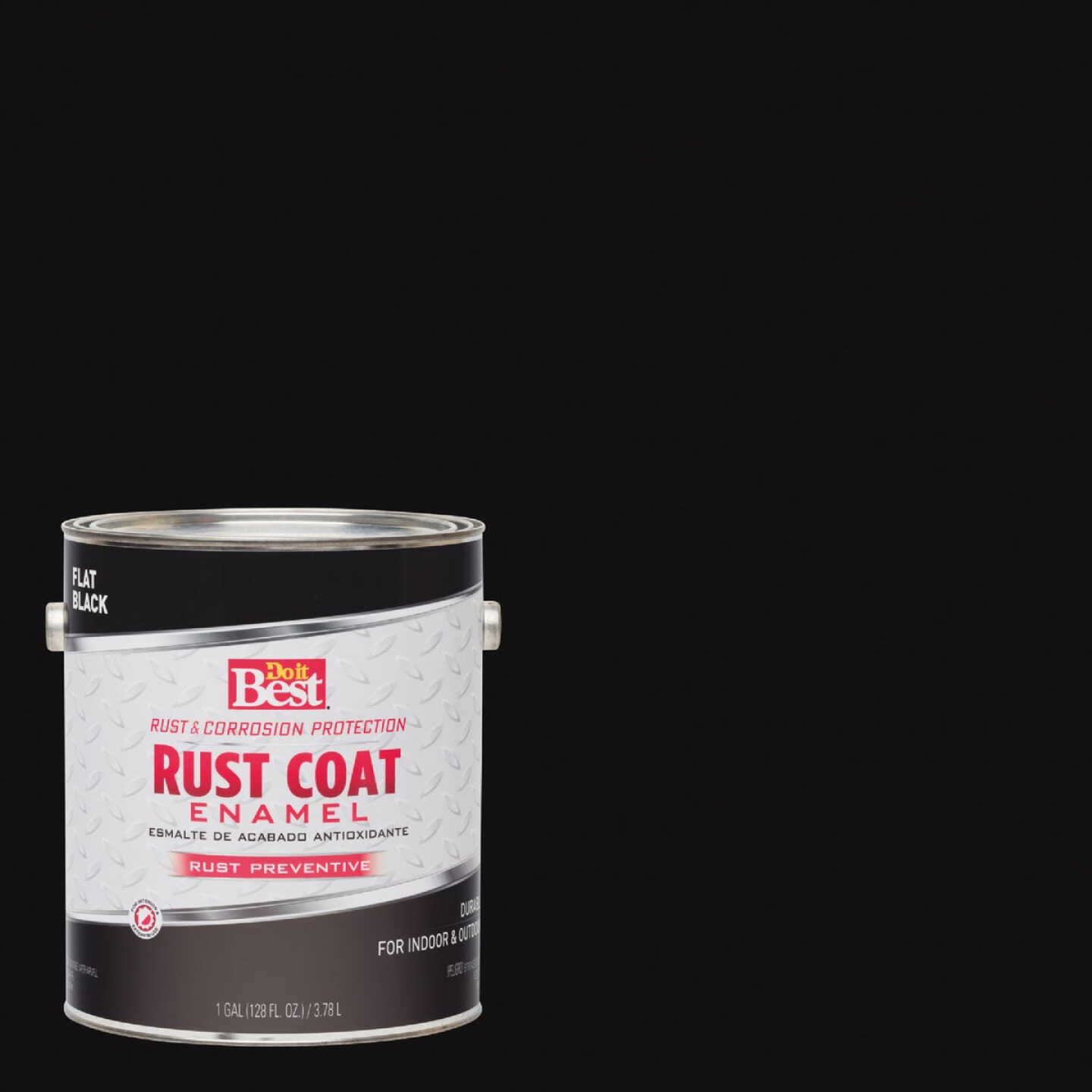 Do it Best Rust Coat Oil-Based Flat Enamel, Black, 1 Gal. Image 1