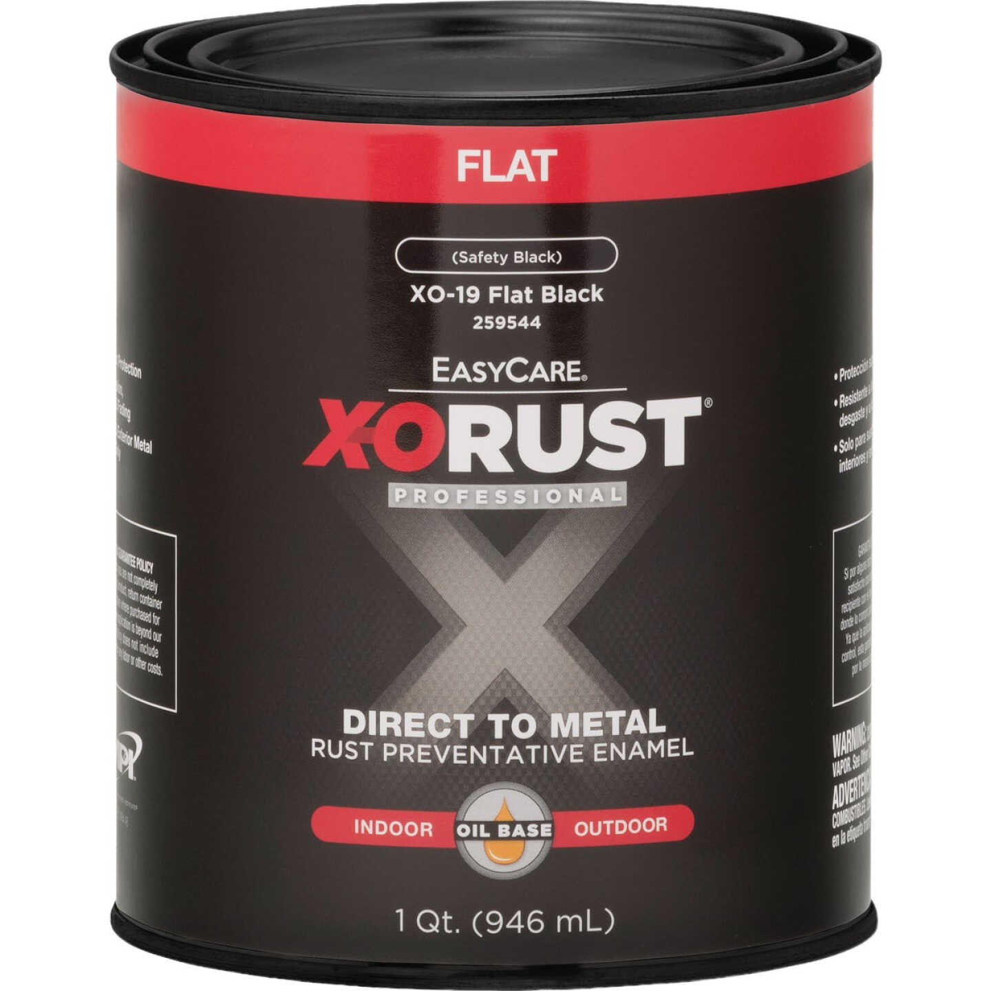 EasyCare X-O Rust Premium 1 Gal. Black Flat Anti-Rust Oil-Base Paint Image 1