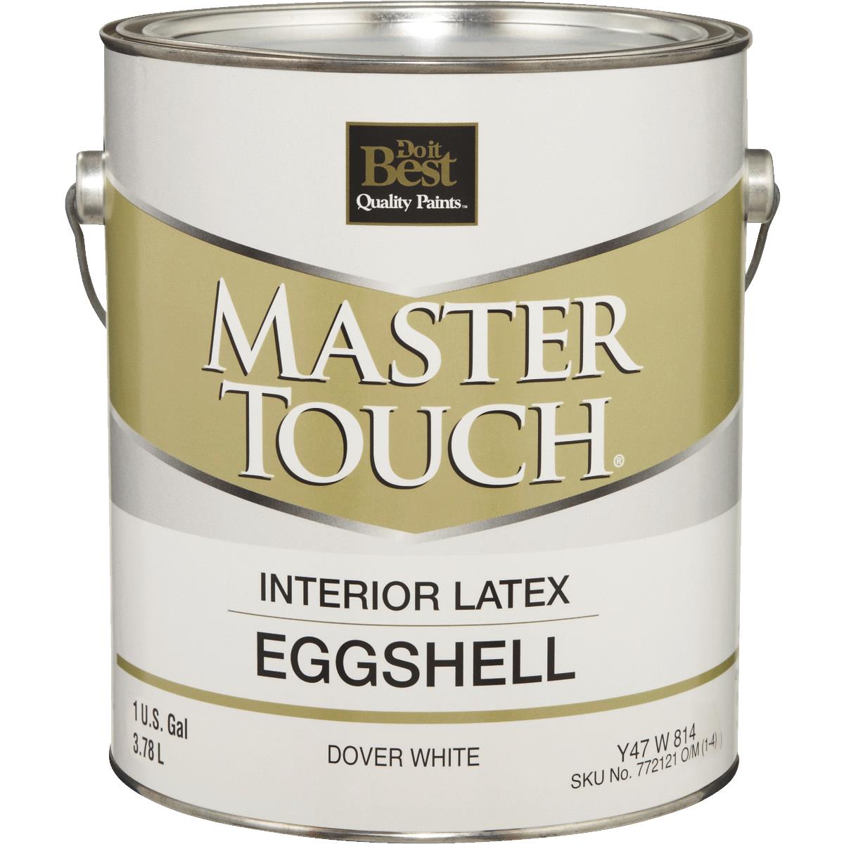 Do it Best Master Touch Latex Eggshell Interior Wall Paint, Dover White, 1 Gal. Image 1