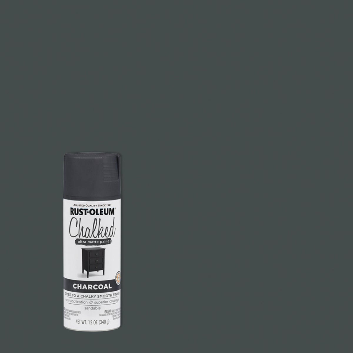 Rust-Oleum Chalked 12 Oz. Ultra Matte Spray Paint, Charcoal