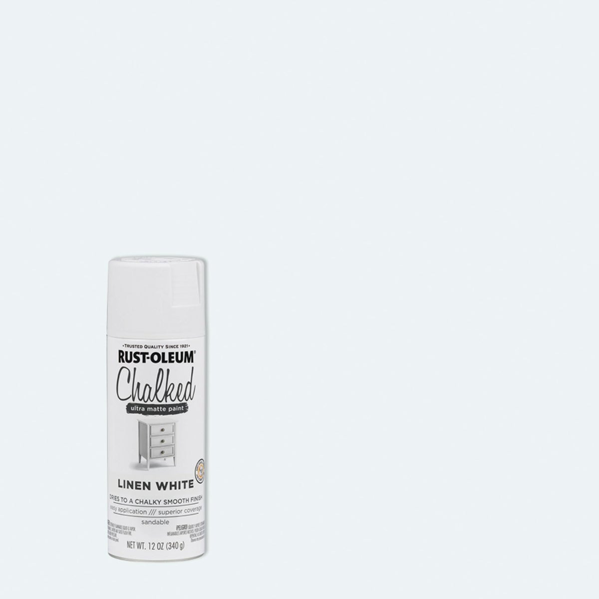 Rust-Oleum Chalked 12 Oz. Ultra Matte Spray Paint, Linen White