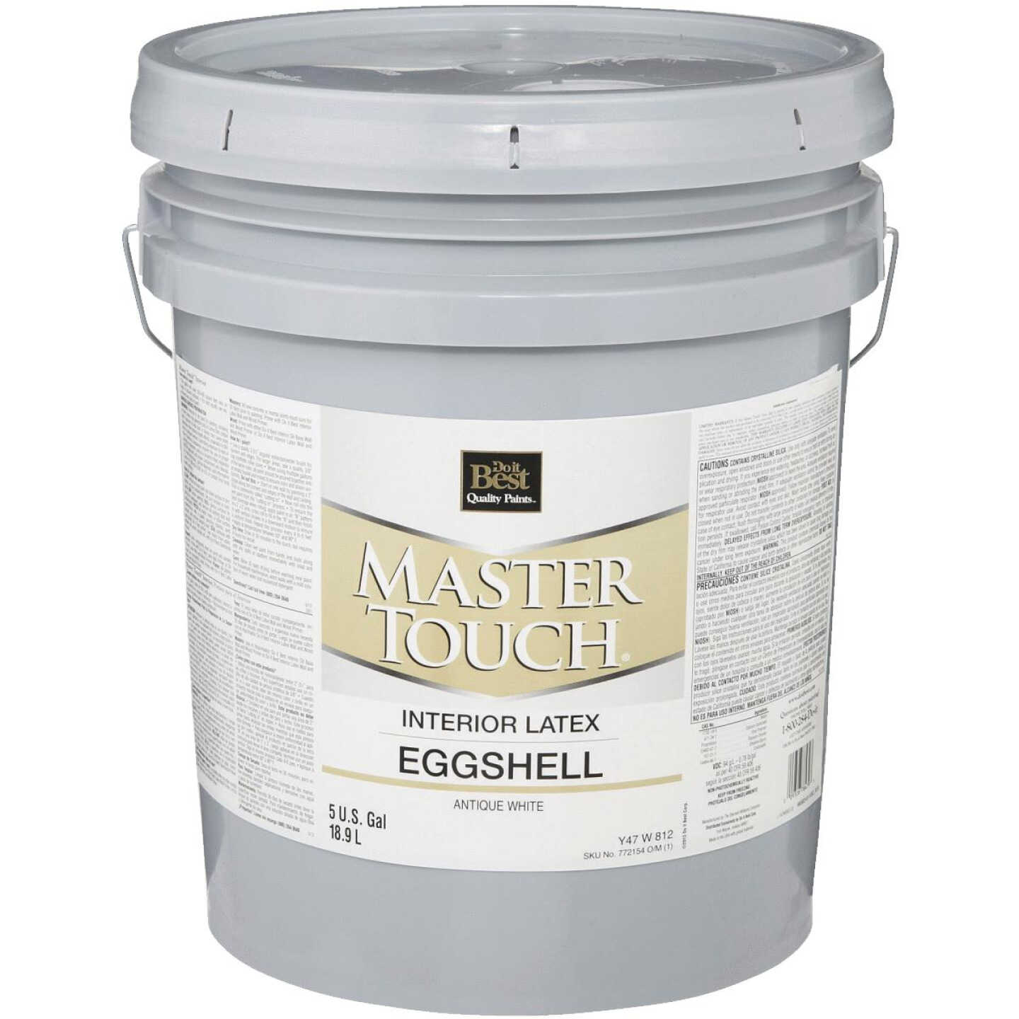 Do it Best Master Touch Latex Eggshell Interior Wall Paint, Antique White, 5 Gal. Image 2
