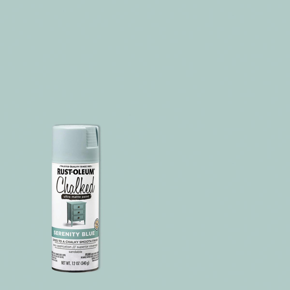 Rust-Oleum Chalked 12 Oz. Ultra Matte Spray Paint, Serenity Blue