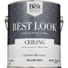 Best Look Latex Paint & Primer In One Matte Flat Ceiling Paint, Brilliant White, 1 Gal. Image 2