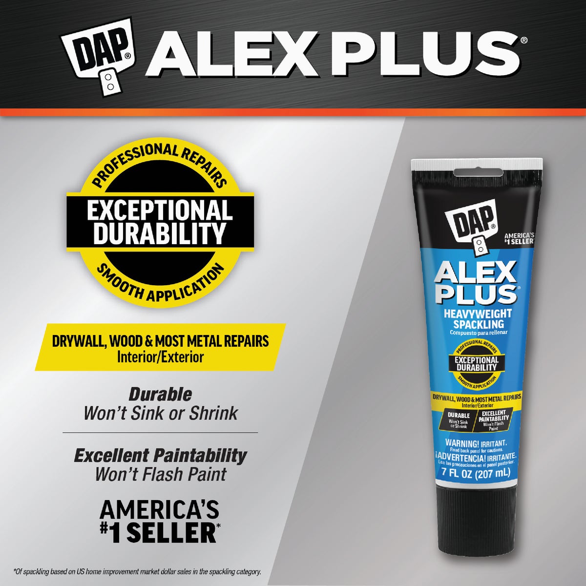 DAP ALEX PLUS 7 Oz. Professional Latex Spackling Image 6