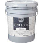 Best Look Latex Paint & Primer In One Matte Flat Ceiling Paint, Brilliant White, 5 Gal. Image 1