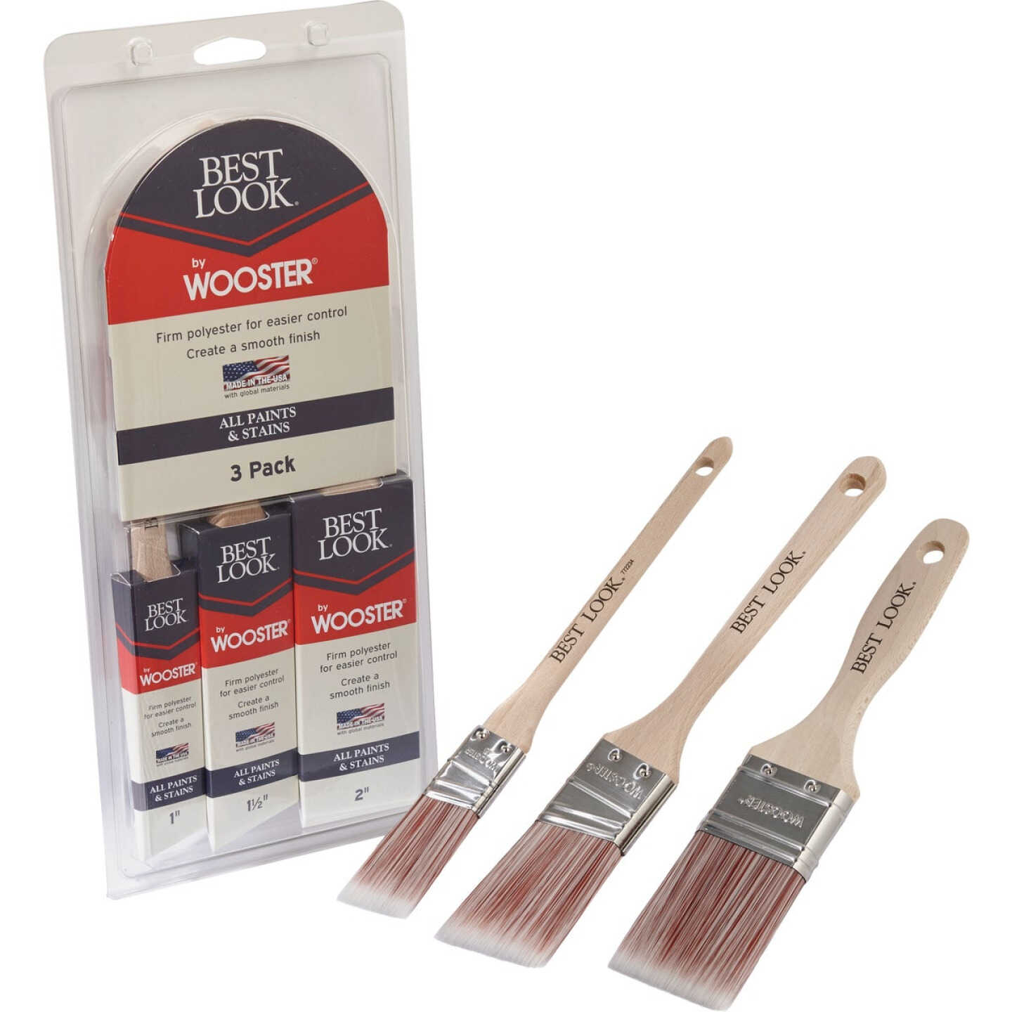 Best Look By Wooster Paint Brush Set (3-Piece) Image 1