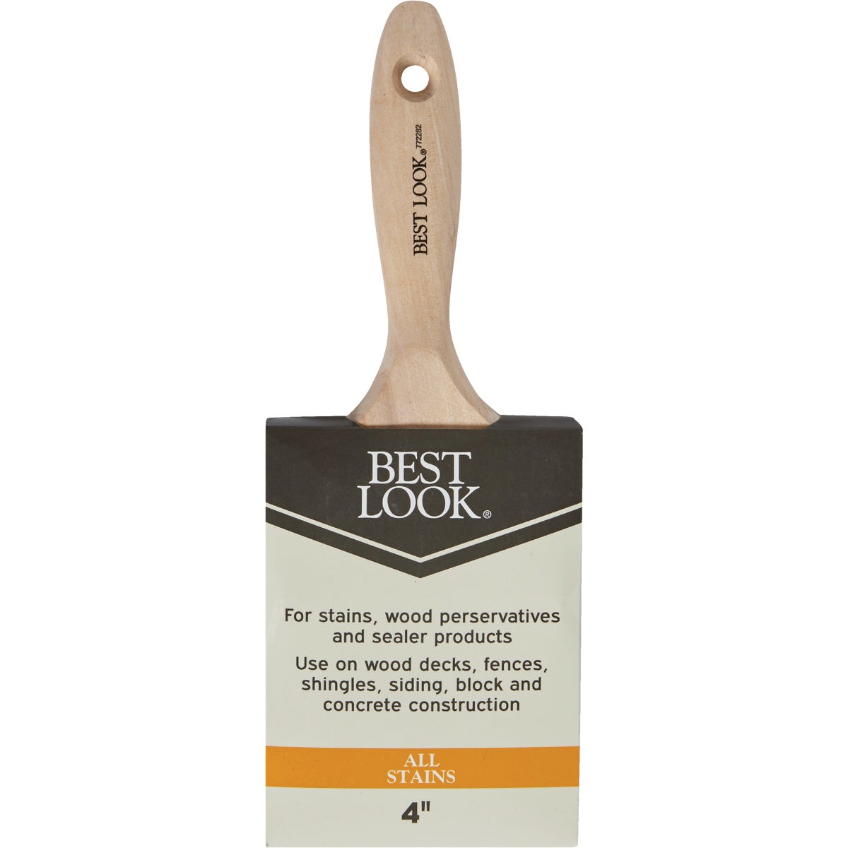 Best Look 4 In. Polyester Staining & Waterproofing Stain Brush Image 2