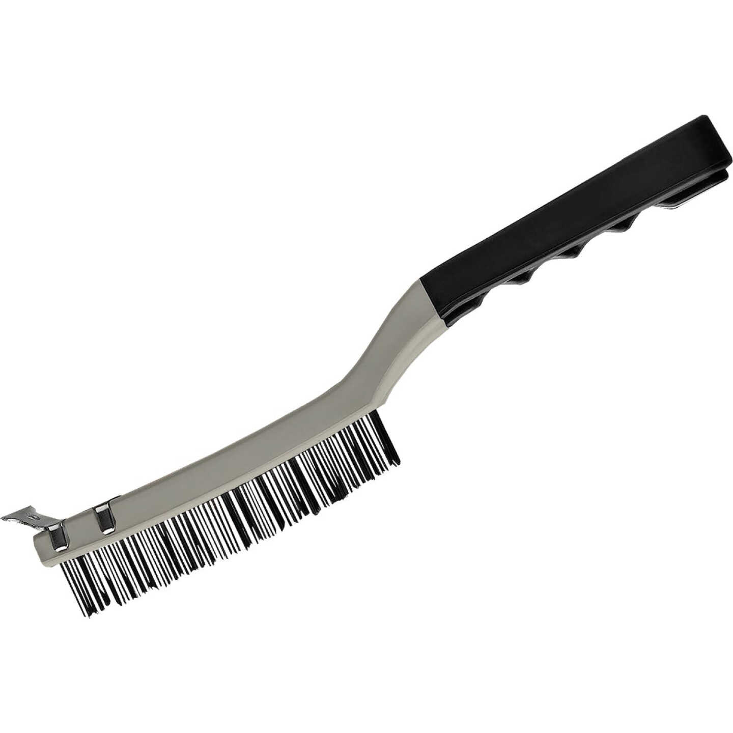Master Painter 0.95 In. x .013 In. Soft Grip Carbon Steel Wire Brush with Scraper Image 1