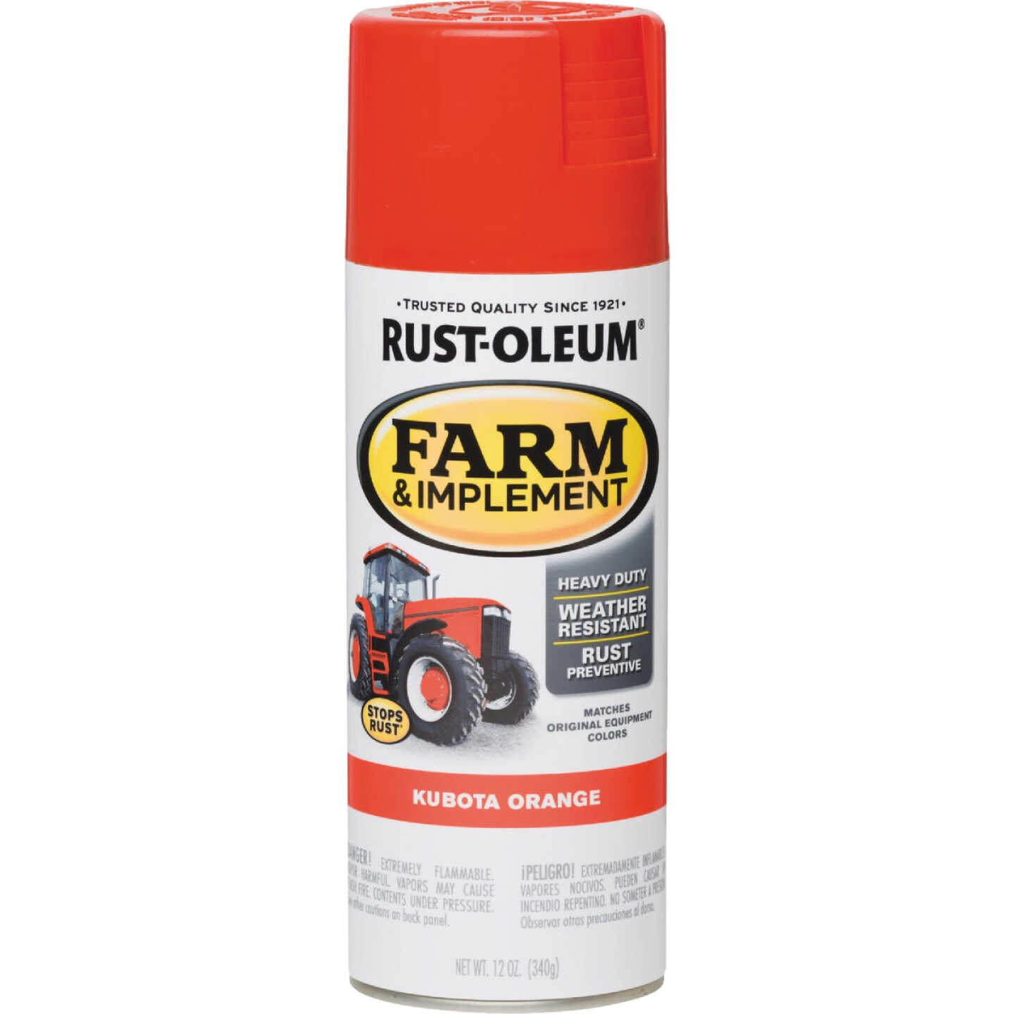 Rust-Oleum 12 Oz. Kubota Orange Farm & Implement Spray Paint Image 7