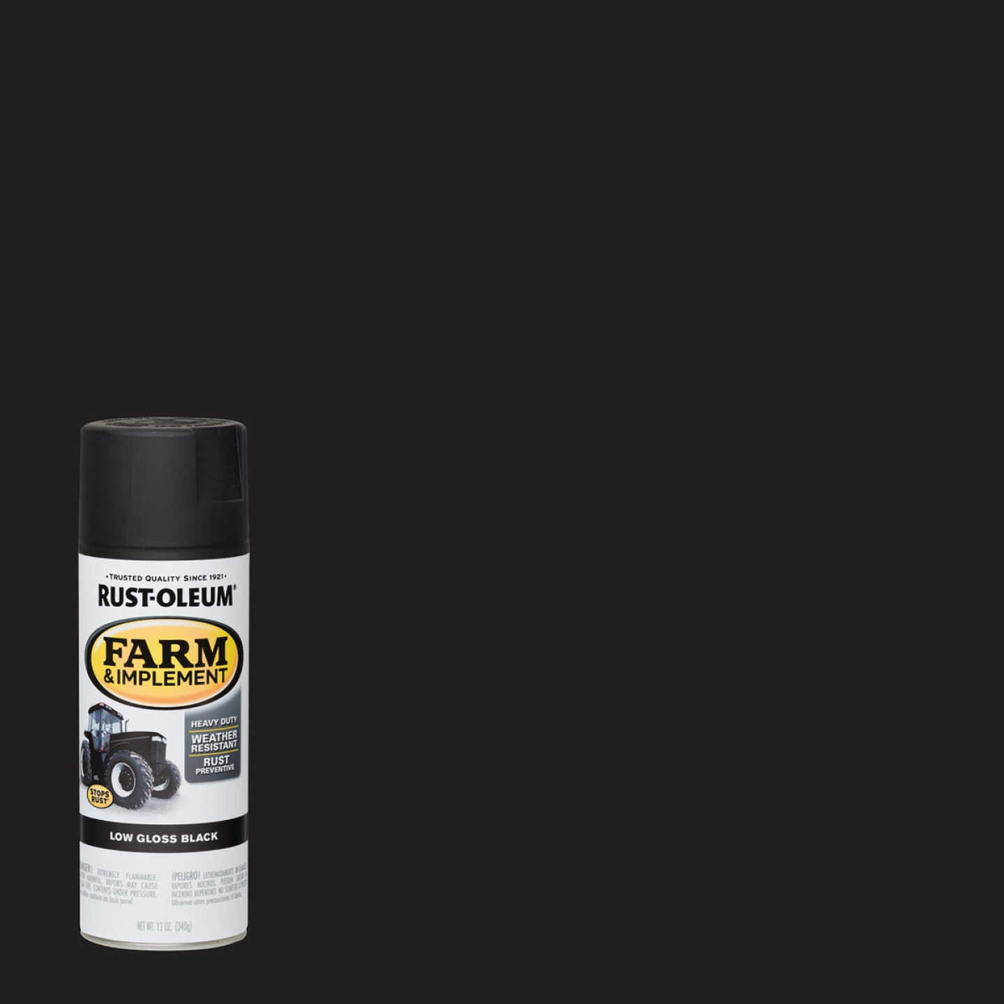 Rust-Oleum 12 Oz. Low Gloss Black Farm & Implement Spray Paint Image 1
