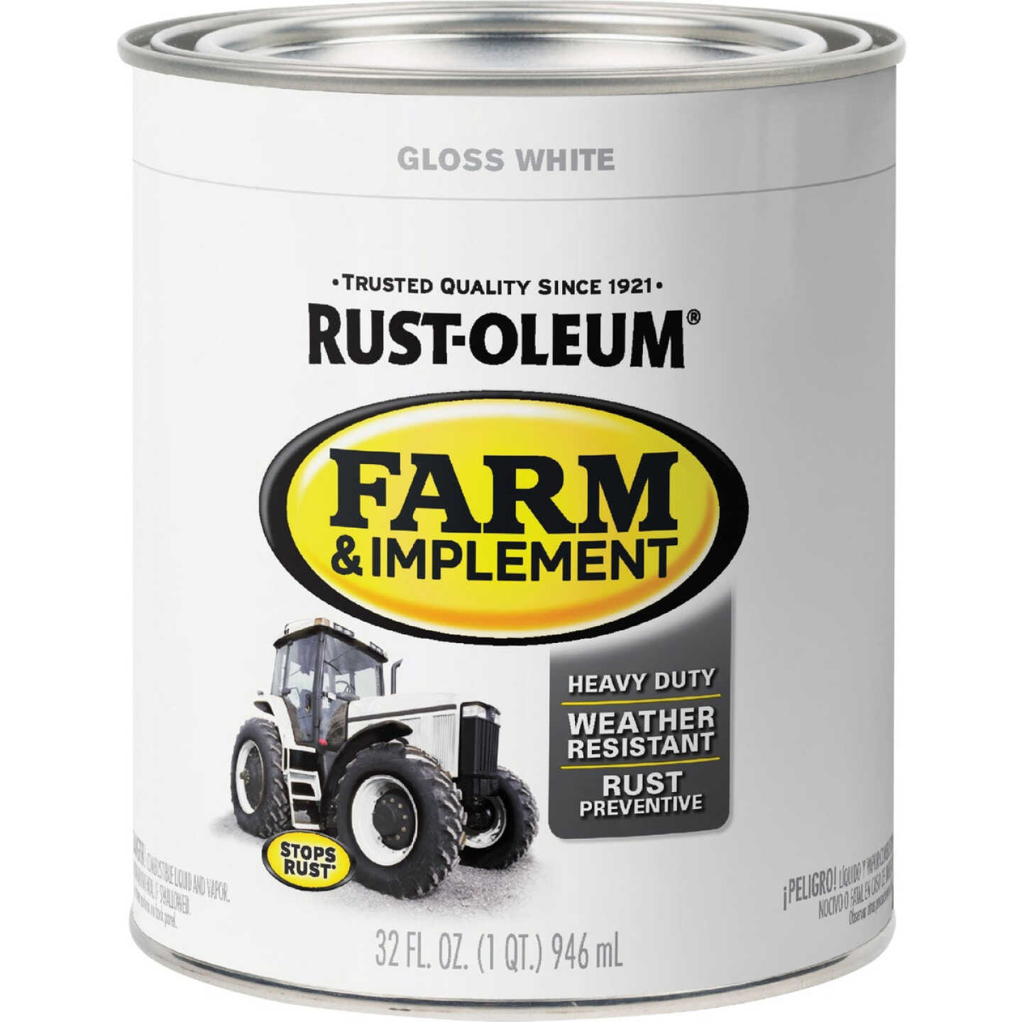 Rust-Oleum 1 Quart White Gloss Farm & Implement Enamel Image 7