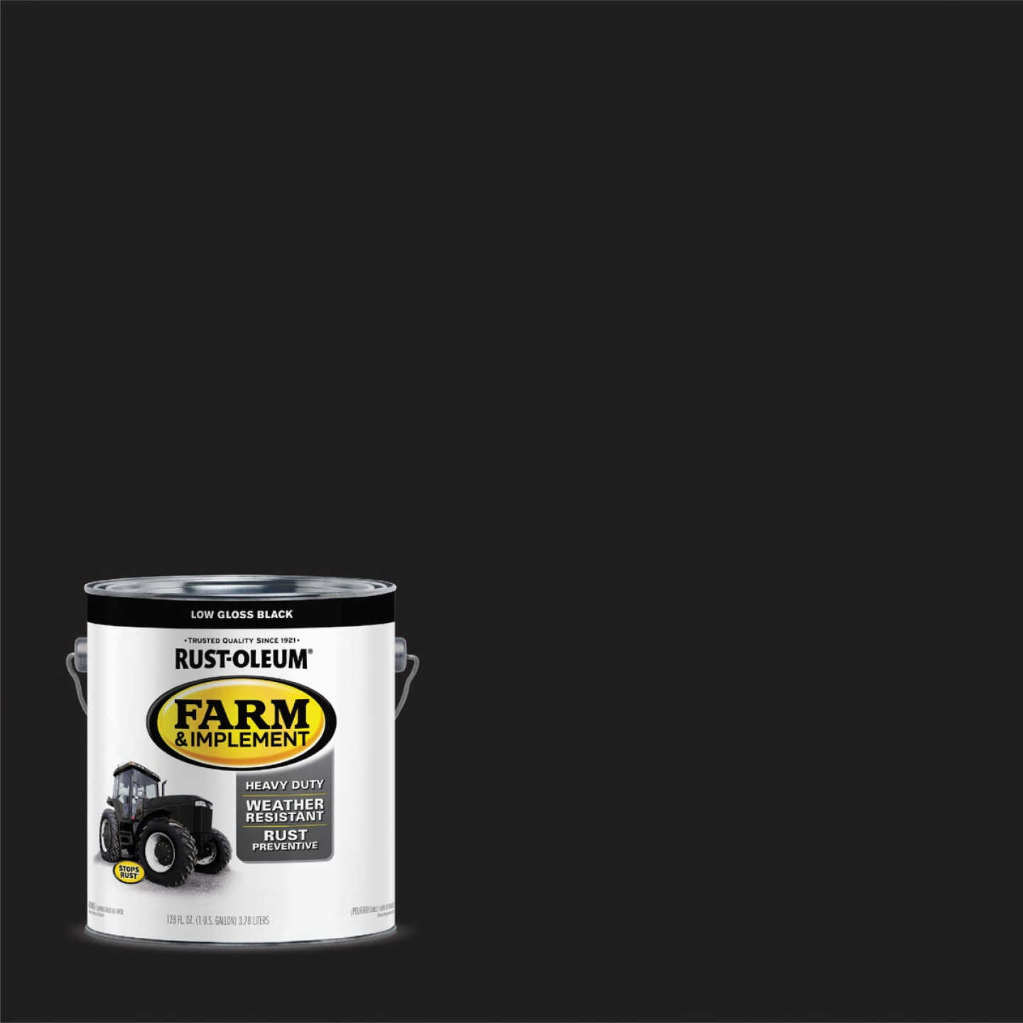 Rust-Oleum 1 Gallon Black Low Gloss Farm & Implement Enamel Image 1