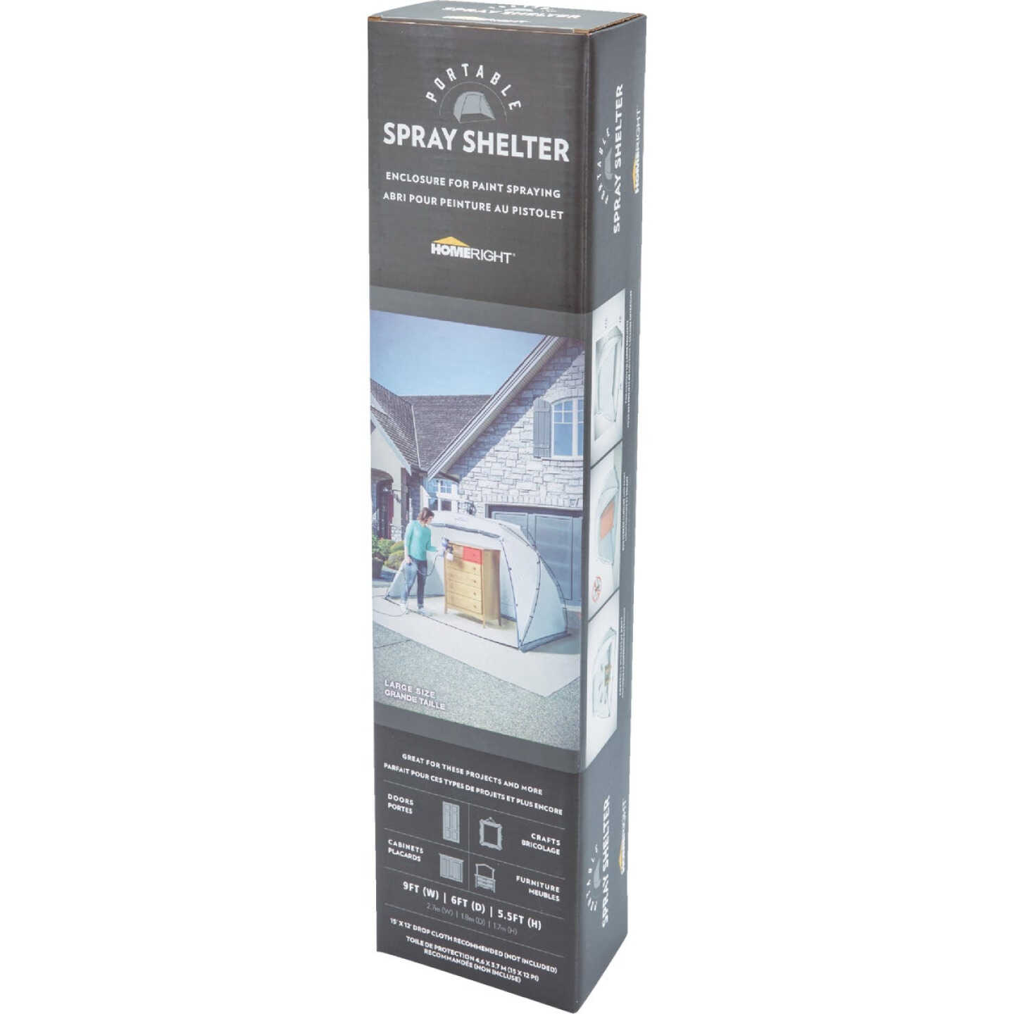 Wagner 9 Ft. W x 5.5 Ft. H x 6 Ft. D Large Portable Spray Shelter Image 8