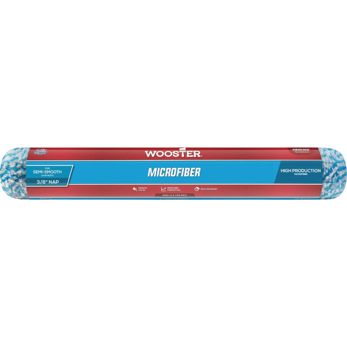 Wooster 18 In. x 3/8 In. Microfiber Roller Cover Image 1