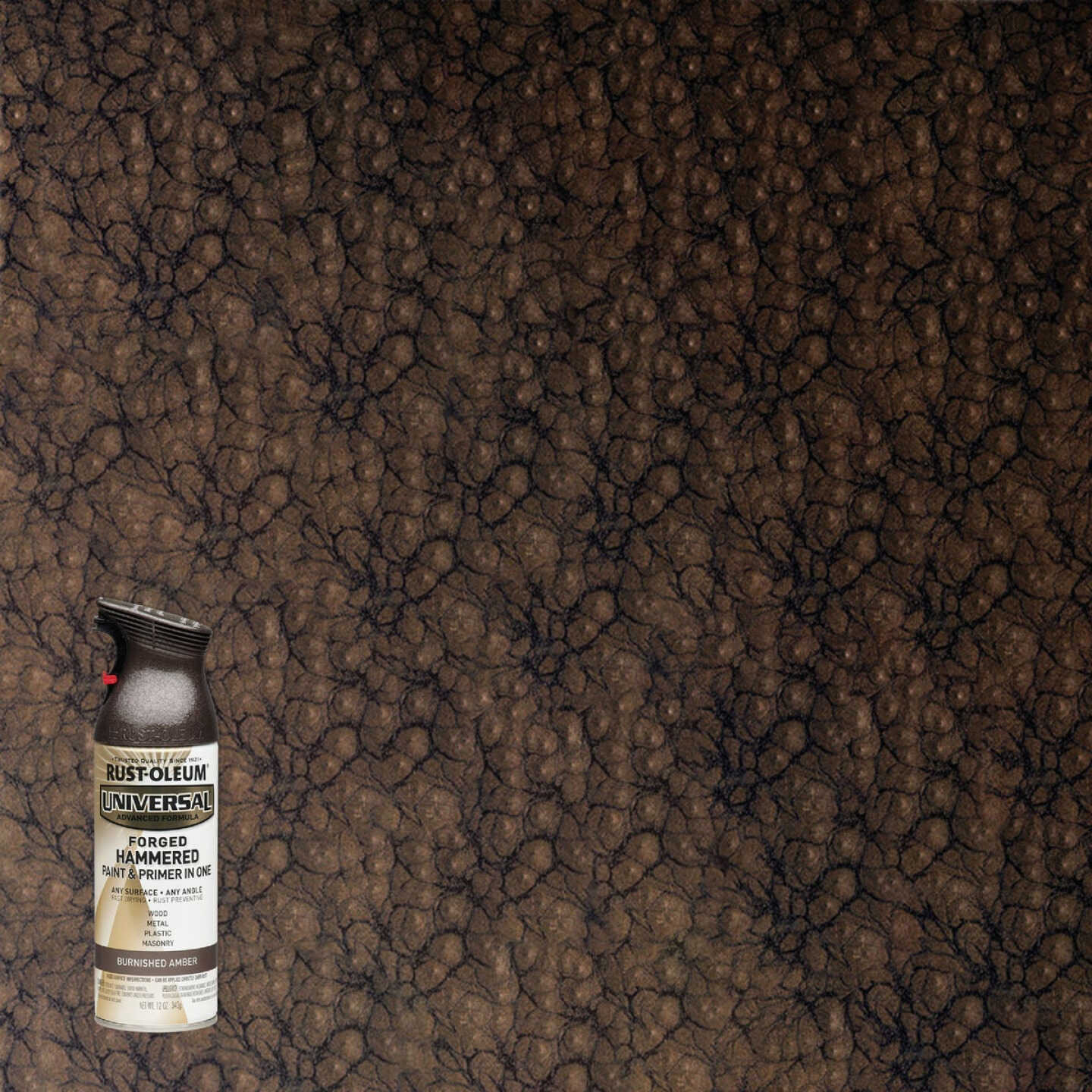 Rust-Oleum Universal 12 Oz. Burnished Amber Forged Hammered Spray Paint Image 1