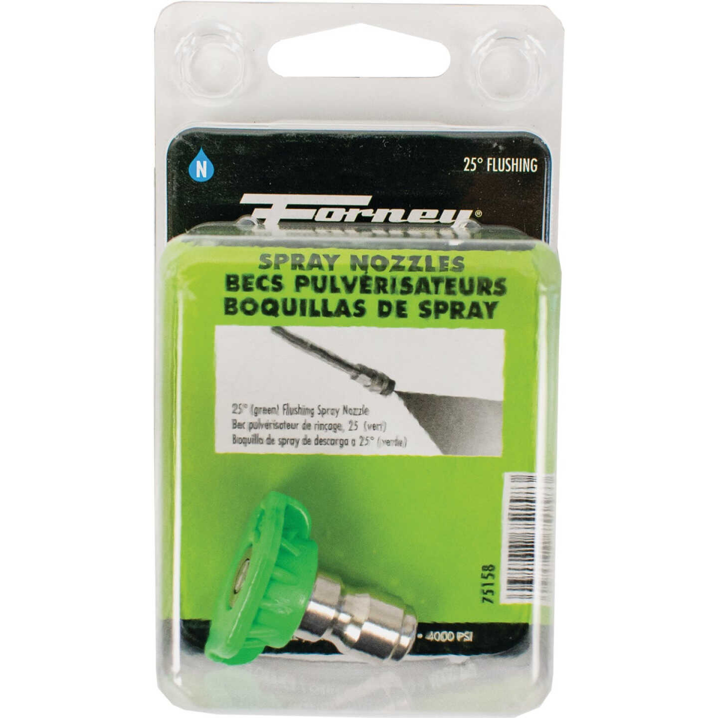 Forney 3.0mm 25 Degree Green High-Pressure Pressure Washer Spray Tip Image 2