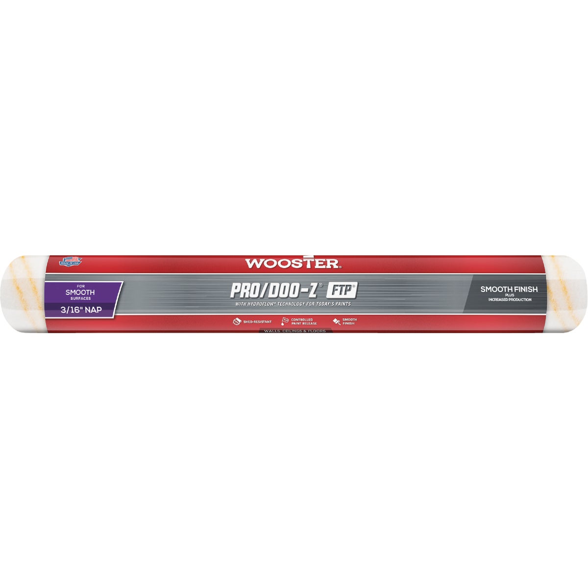 Wooster Pro/Doo-Z FTP 18 In. x 3/16 In. Fabric Roller Cover Image 1