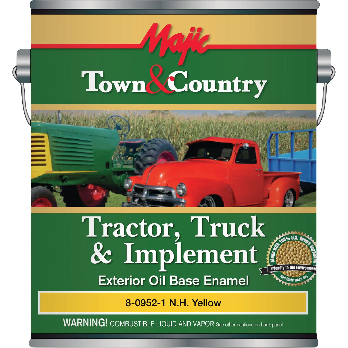 Majic Town & Country Tractor, Truck & Implement Enamel, New Holland Yellow, 1 Gal.