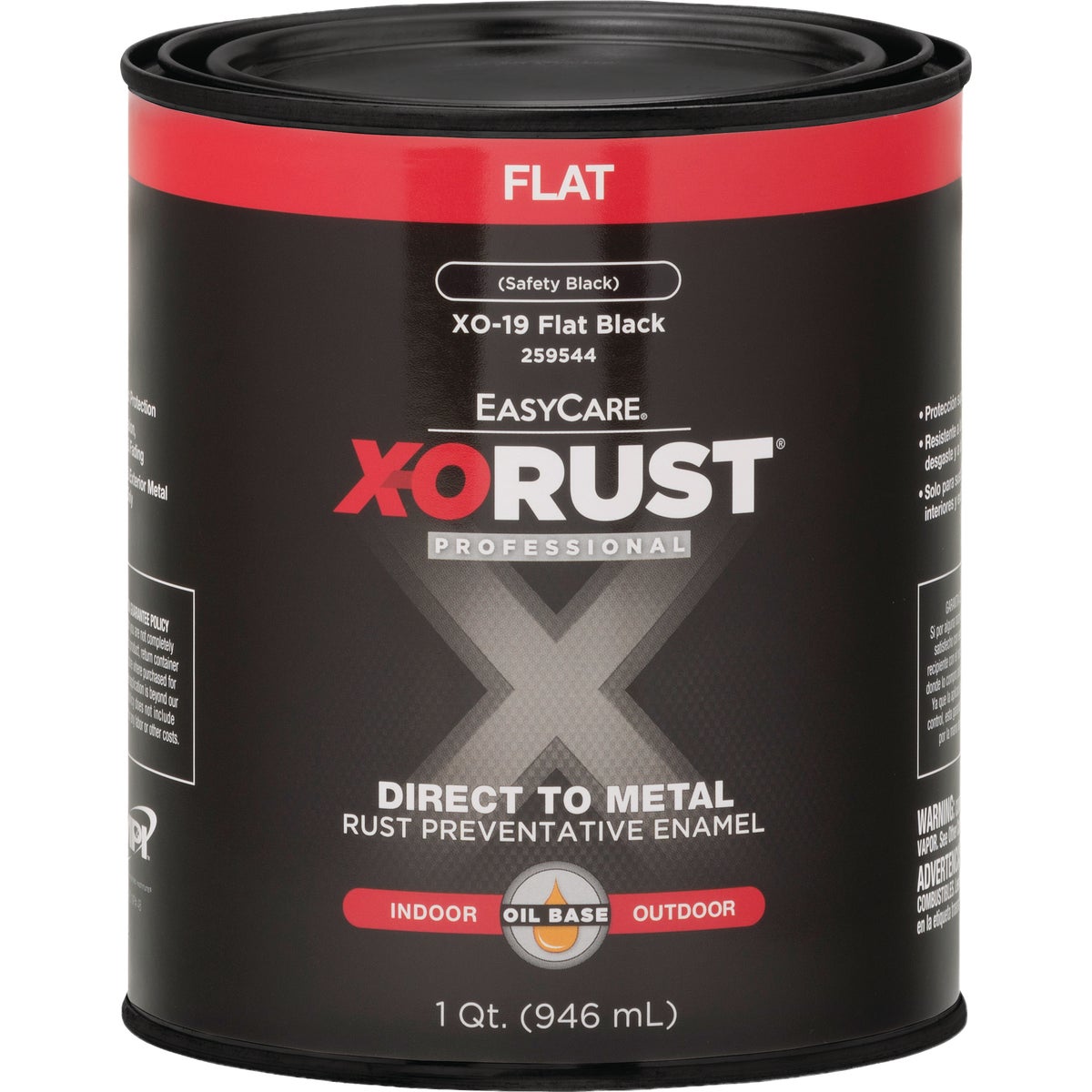EasyCare X-O Rust Premium 1 Qt. Black Gloss Anti-Rust Oil-Base Paint