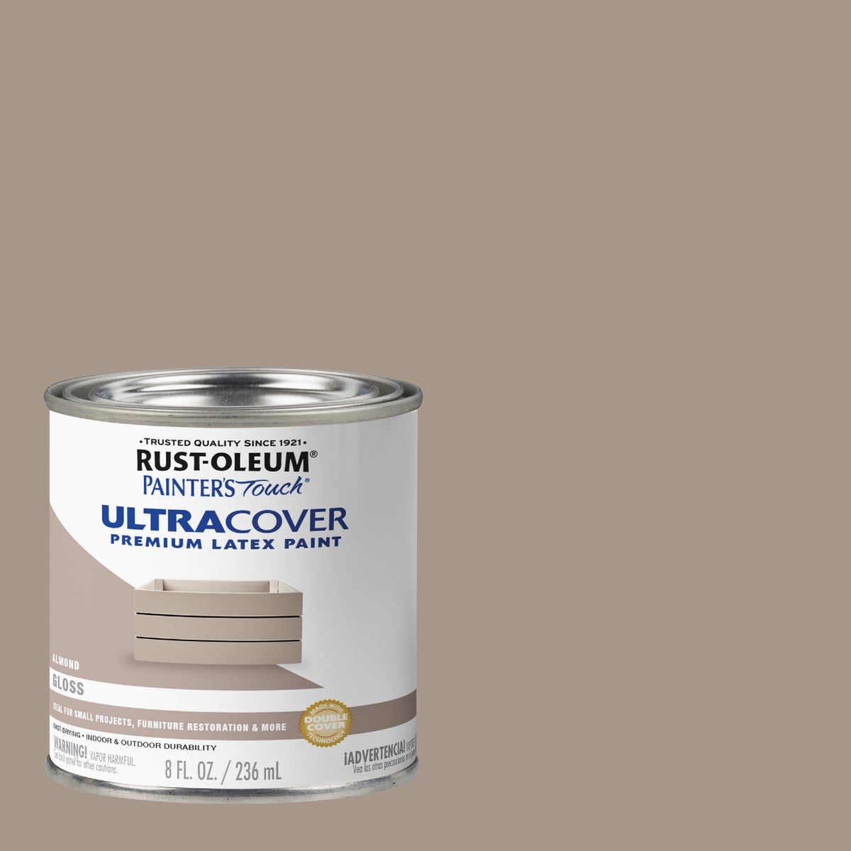 Rust-Oleum Painter's Touch 2X Ultra Cover Premium Latex Paint, Gloss Almond, 1/2 Pt. Image 1