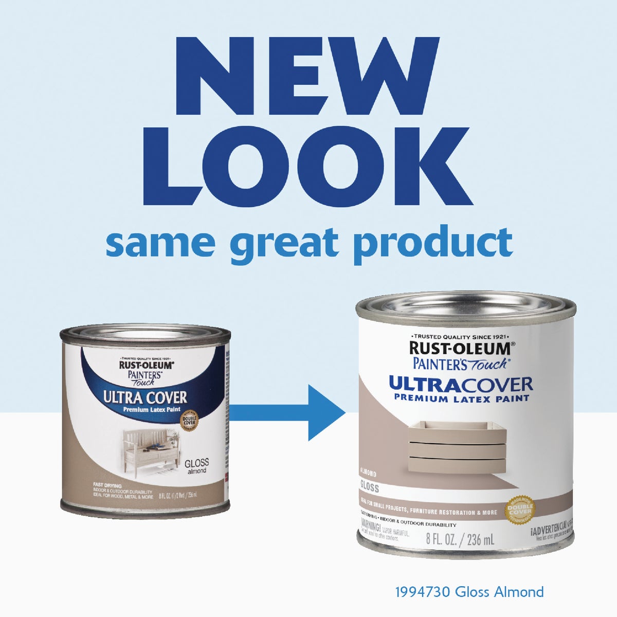 Rust-Oleum Painter's Touch 2X Ultra Cover Premium Latex Paint, Gloss Almond, 1/2 Pt. Image 2