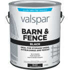 Valspar Barn & Fence Latex Flat Paint, Black, 1 Gal. Image 1