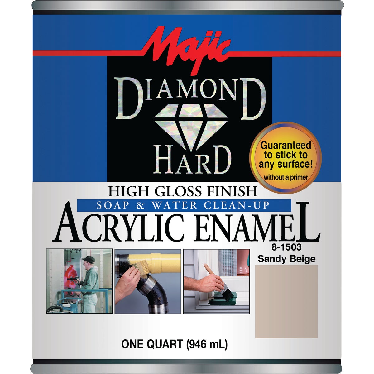 Majic Diamond Hard Acrylic Enamel, Sandy Beige, 1 Qt.