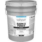 Valspar Barn & Fence Latex Flat Paint, Black, 5 Gal. Image 1