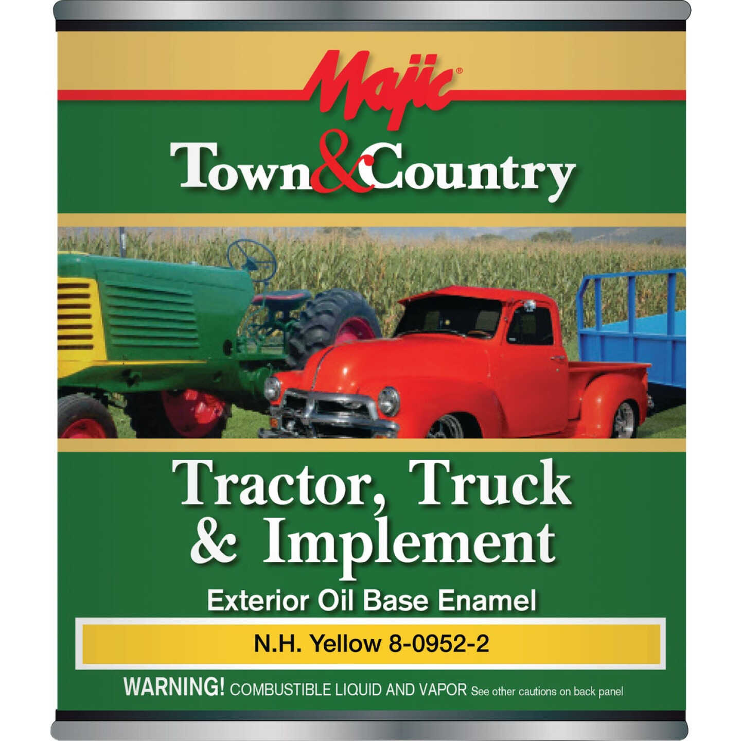 Majic Town & Country Tractor, Truck & Implement Enamel, New Holland Yellow, 1 Qt. Image 1