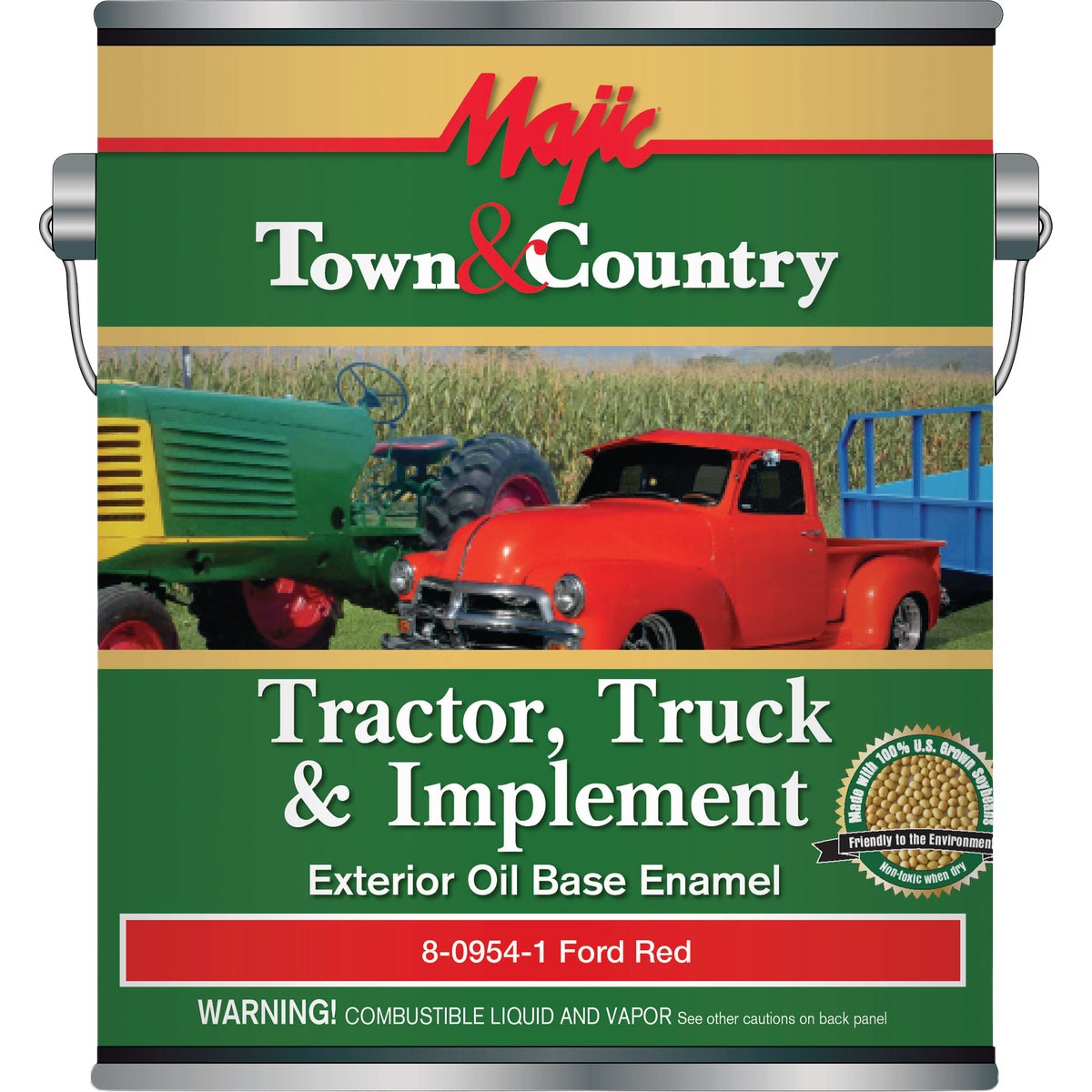 Majic Town & Country Tractor, Truck & Implement Enamel, Ford Red, 1 Gal.
